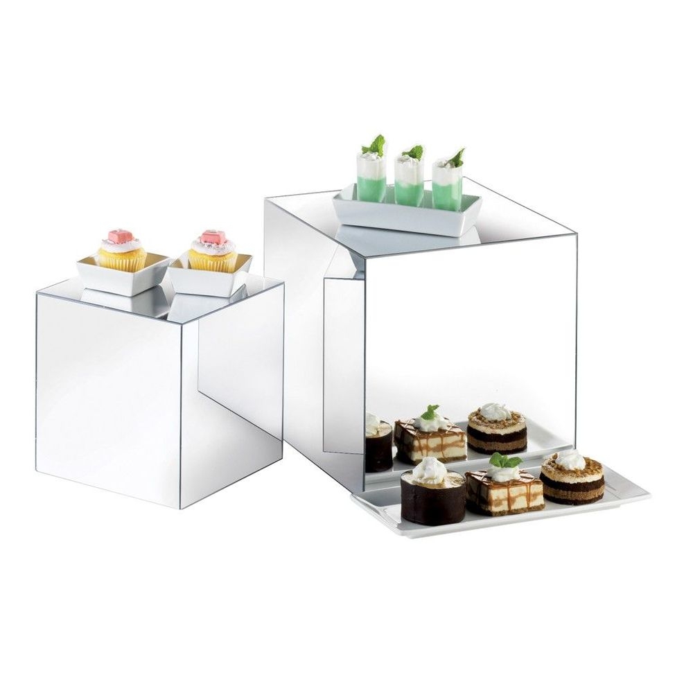 Cal-Mil Acrylic Mirror Cube Riser Set, 12 x 12 x 12 inch