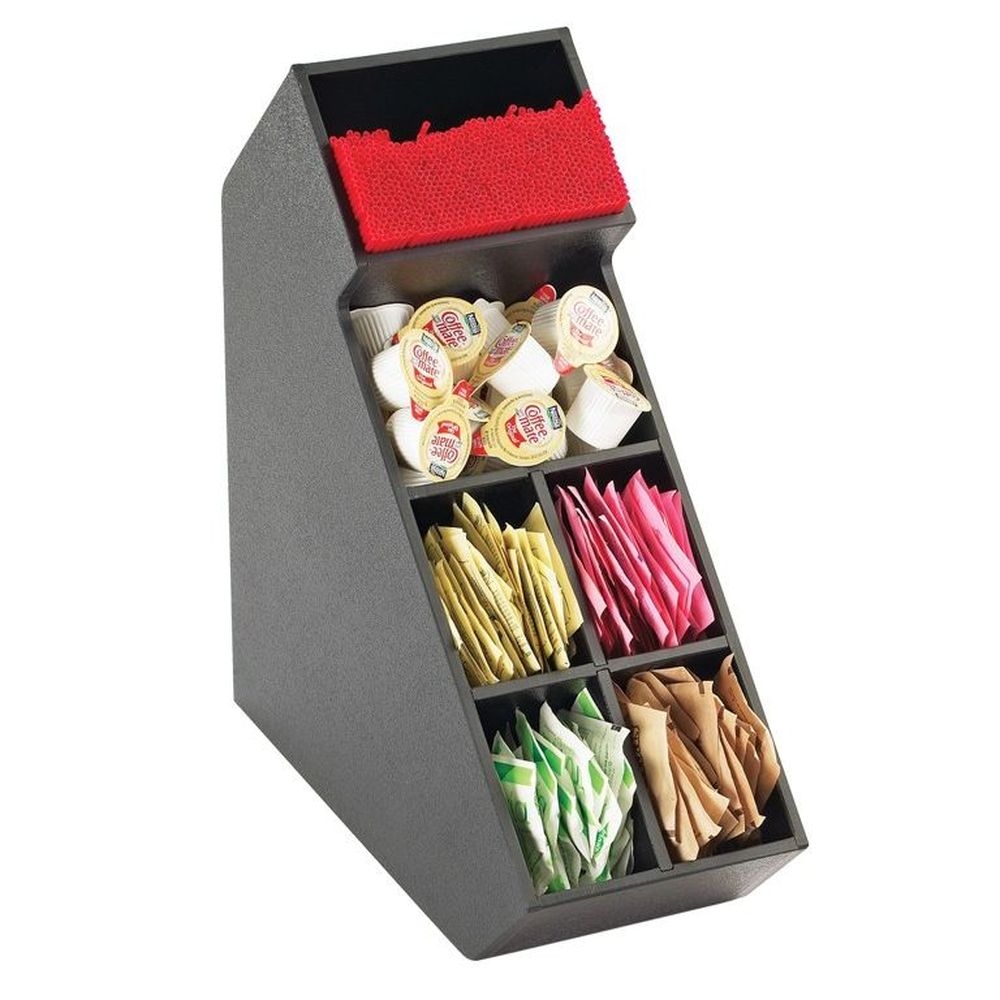 Cal-Mil Classic Black Stir Stick and Condiment Display, 5.5 x 13.724 inch