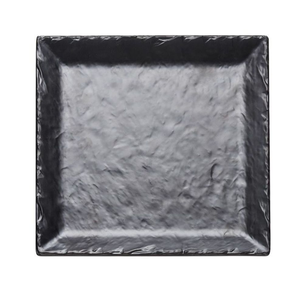 Cal-Mil Faux Slate Square Platter with Raised Rim, 11.5 x 11.5 x 1 inch -- 3 per case