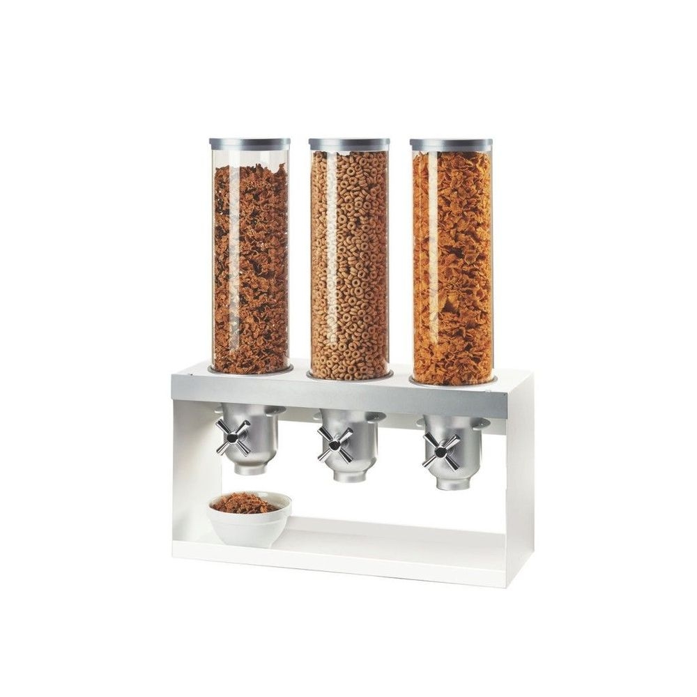 Cal-Mil Luxe Turn and Serve 3 Cylinder Cereal Dispenser, 20.5 x 7.25 x 27 inch