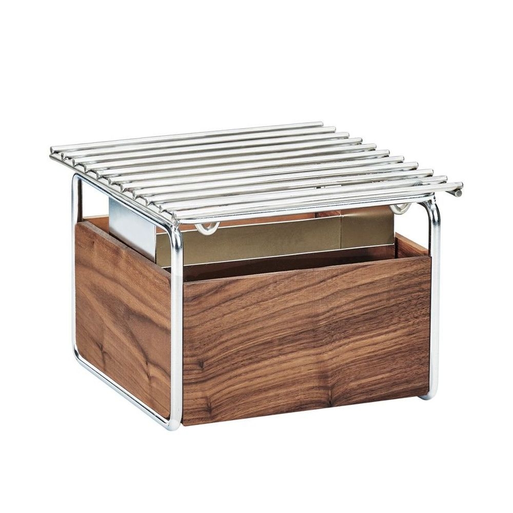 Cal-Mil Chrome Mid Century Chafer Alternative, 12 x 12 x 7.25 inch