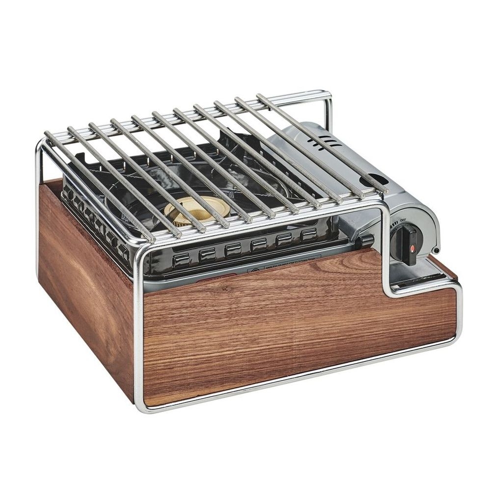 Cal-Mil Chrome Mid Century Butane Stove Frame, 14.25 x 12.75 x 7.25 inch