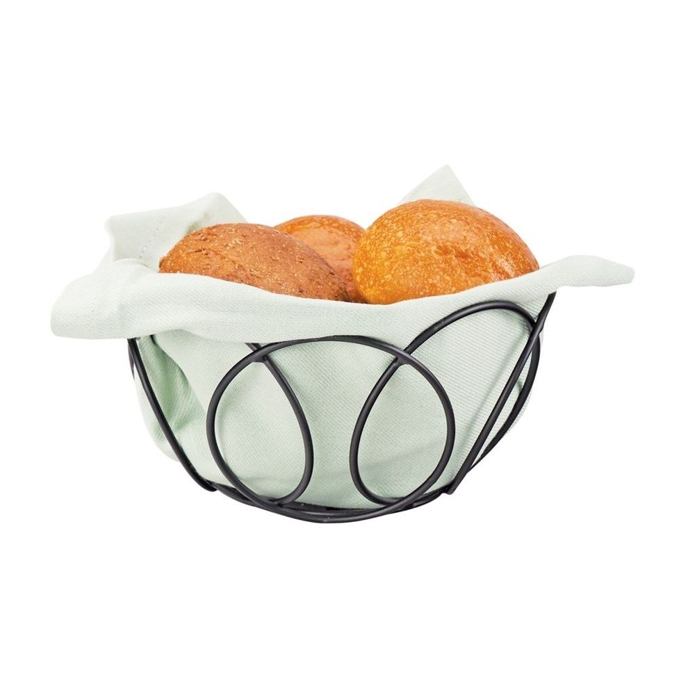 Cal-Mil Black Wire Bread Basket, 6.5 inch Dia x 3.5 inch -- 6 per case