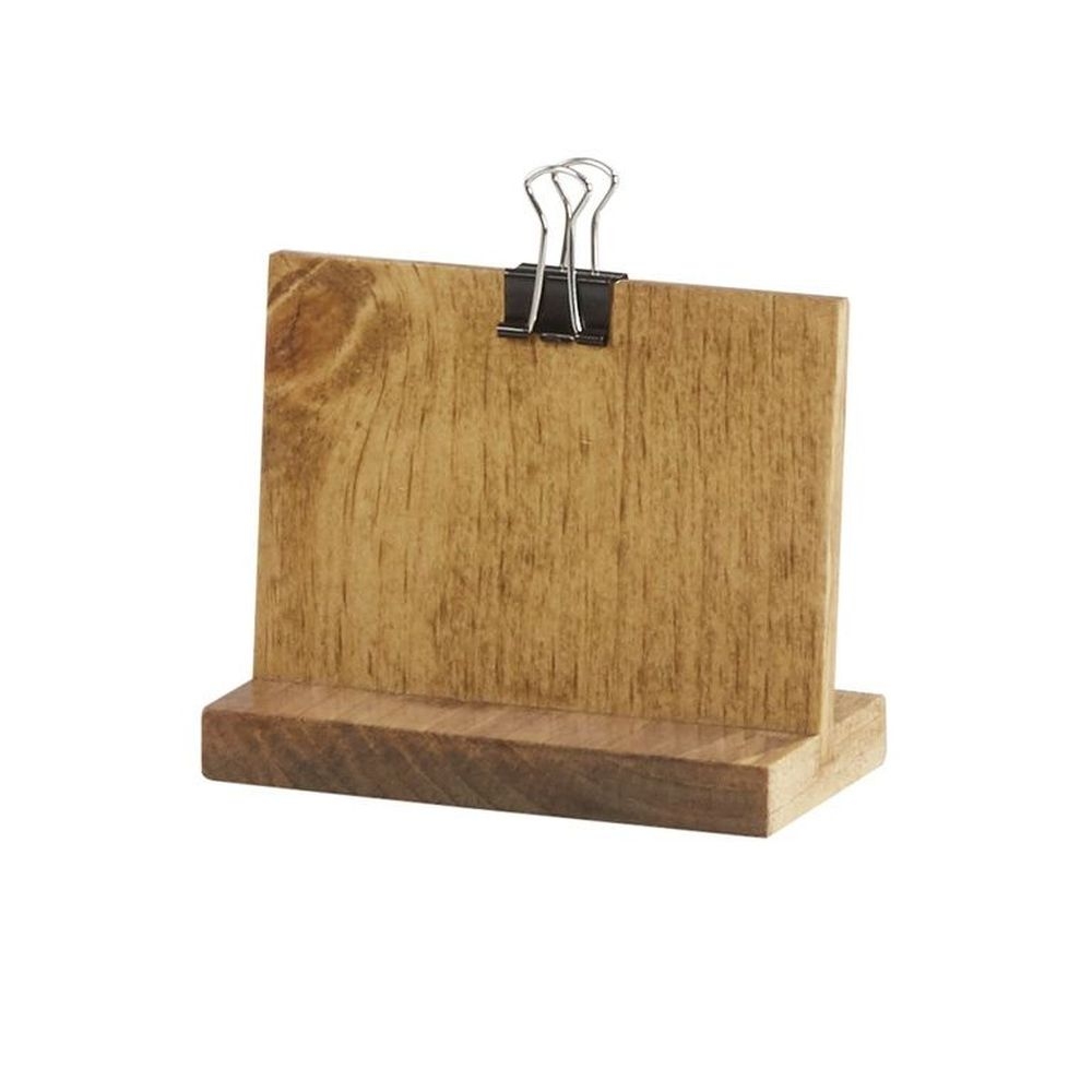 Cal-Mil Madera Pine Wood Clipboard Menu Holder, 4 inch Width x 2 inch Depth x 3.25 inch Height