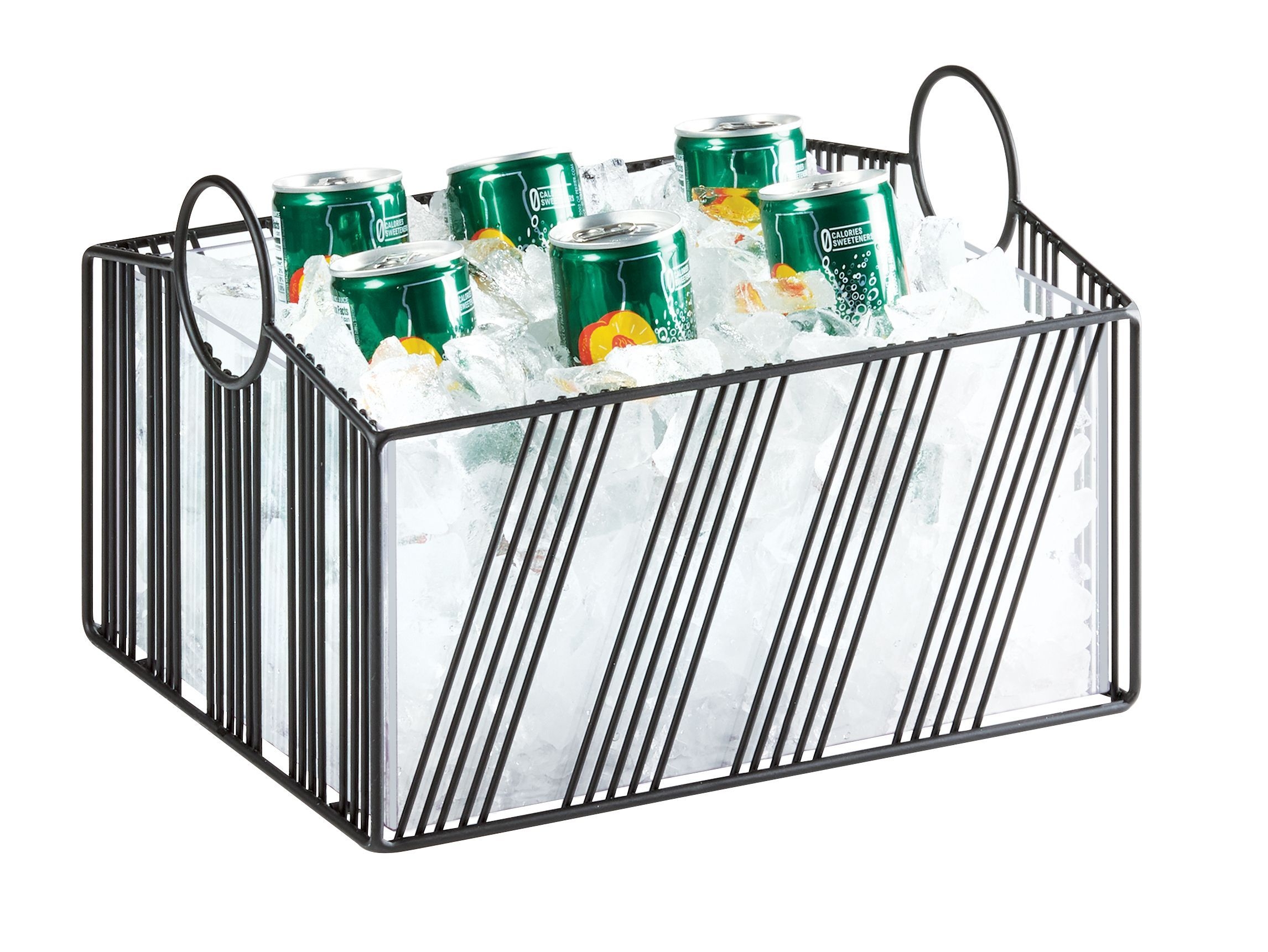 Cal Mil Portland Black Ice Housing with Clear Pan, 12.875 inch Width x 13.25 inch Depth x 8.125 inch Height