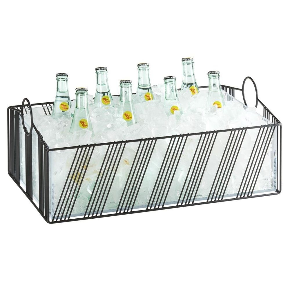 Cal-Mil Black Portland Ice Housing with Clear Pan, 21 x 13.25 x 8.125 inch