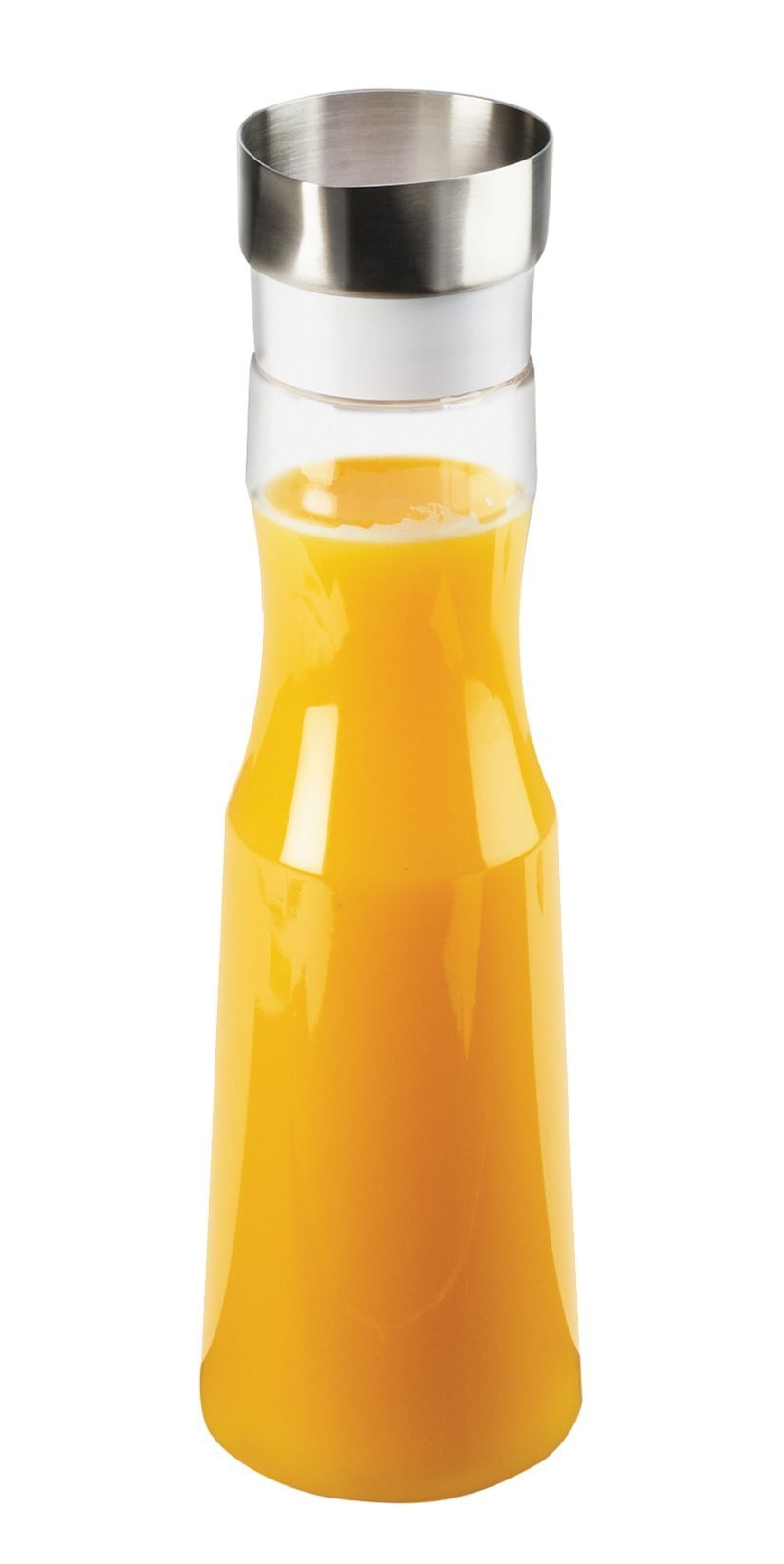 Cal Mil Clear Polycarbonate Carafe with Hinged Closing Lid, 4 inch Dia. x 13 inch Height