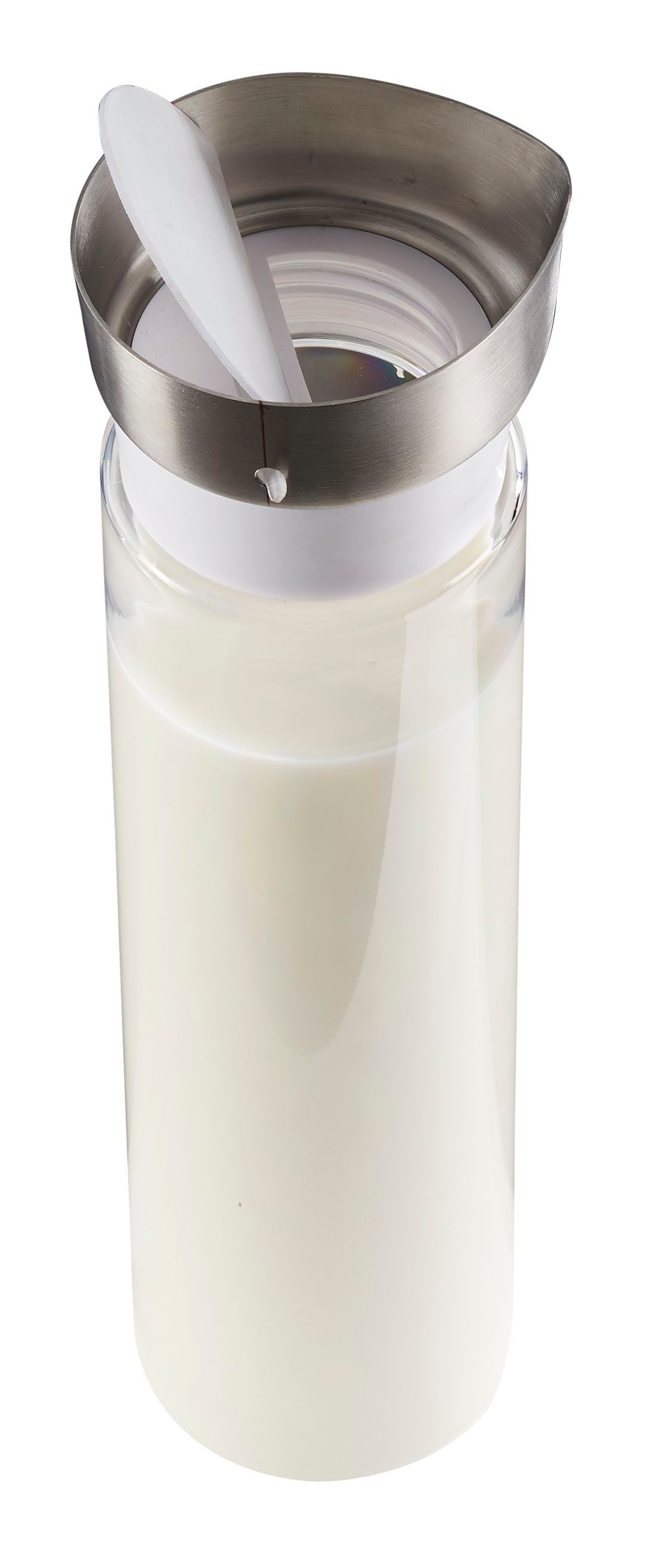 Cal Mil Polycarbonate Carafe with Hinged Closing Lid, 4 inch Dia. x 10 inch Height