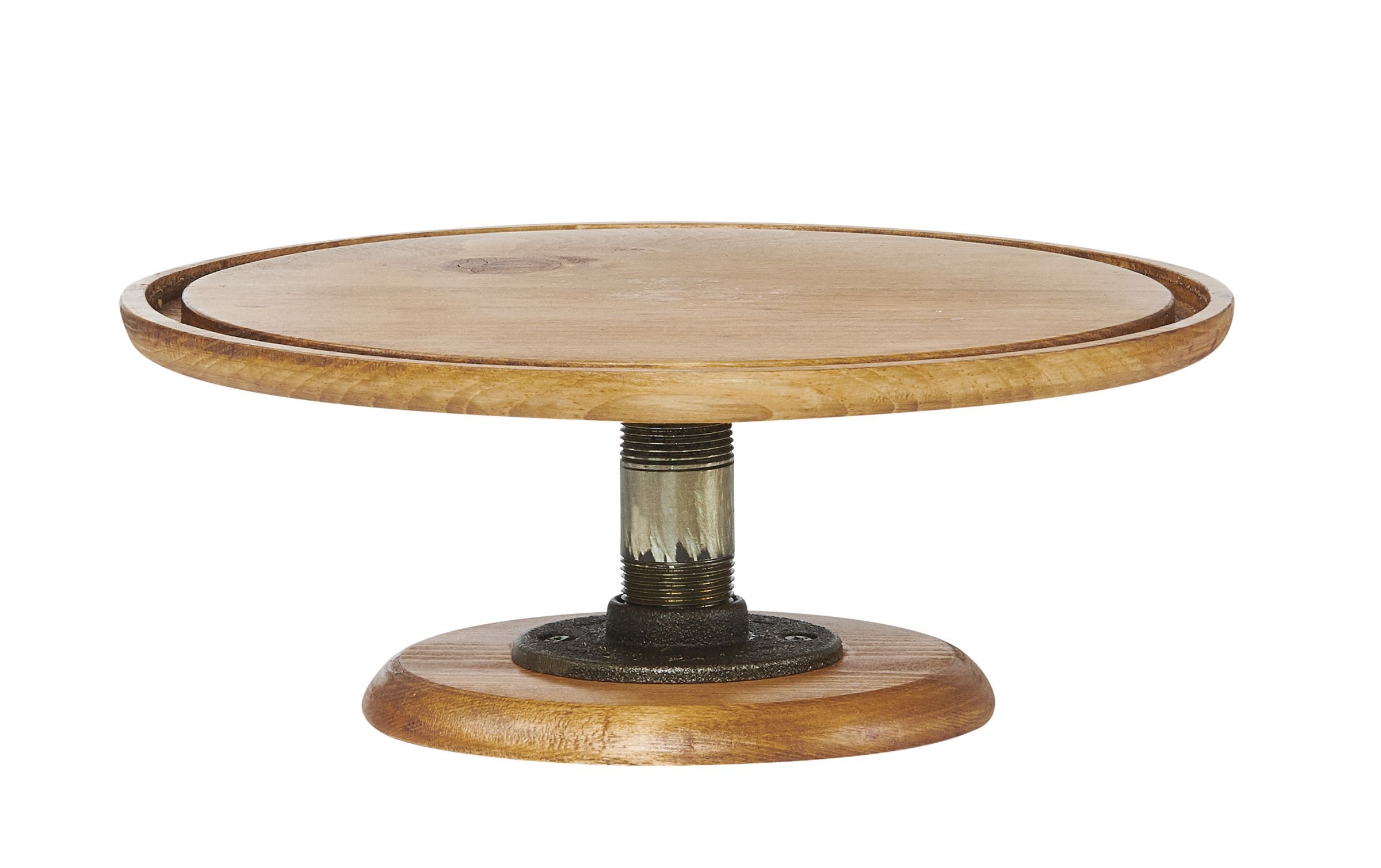Cal Mil Madera Rustic Pine Footed Pedestal Cake Stand, 12.75 inch Dia. x 5 inch Height