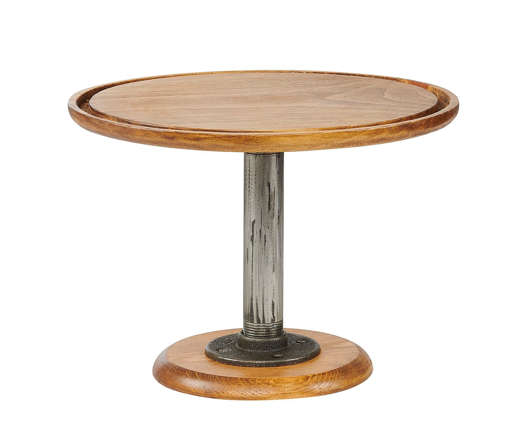 Cal Mil Madera Rustic Pine Footed Pedestal Cake Stand, 12.75 inch Dia. x 9 inch Height