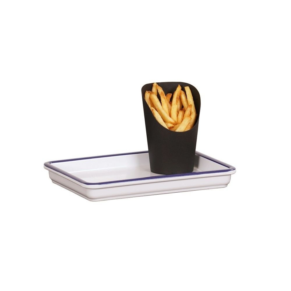 Cal-Mil Enamelware Melamine Serving Tray, 9 inch Width x 6.5 inch Depth x 1 inch Height