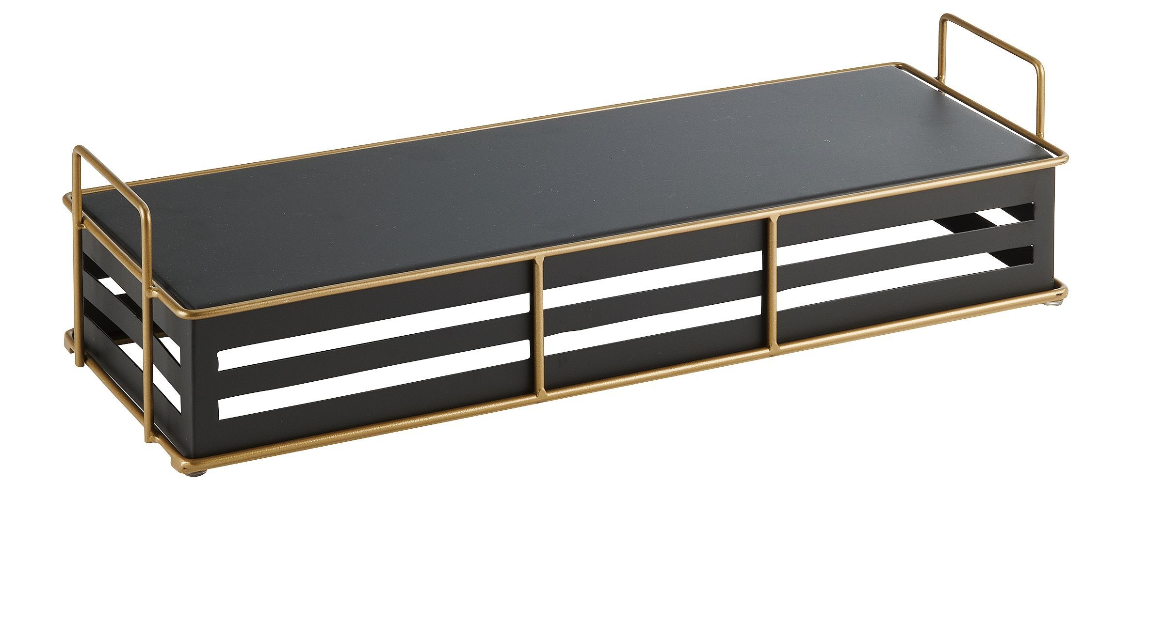 Cal Mil Empire Black Rectangular Metal Riser, 20.5 inch Width x 7 inch Depth x 5.25 inch Height