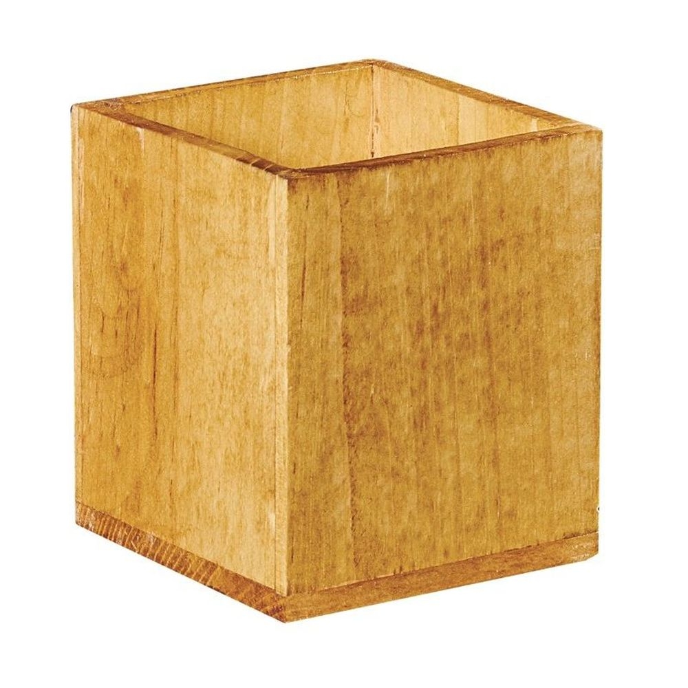 Cal-mil Madera Cup And Lid Insert, 3.75 Inch Width X 3.75 Inch Depth X 6.25 Inch Height
