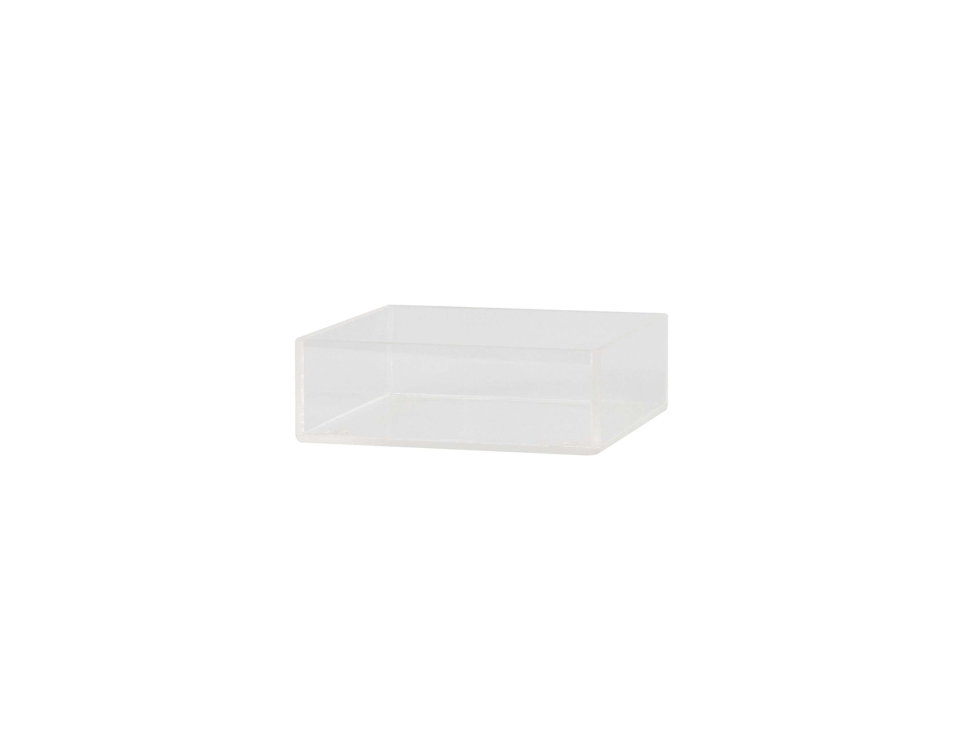 Cal Mil Modular Clear Acrylic Display Box, 6 inch Width x 6 inch Depth x 2 inch Height -- 4 per case