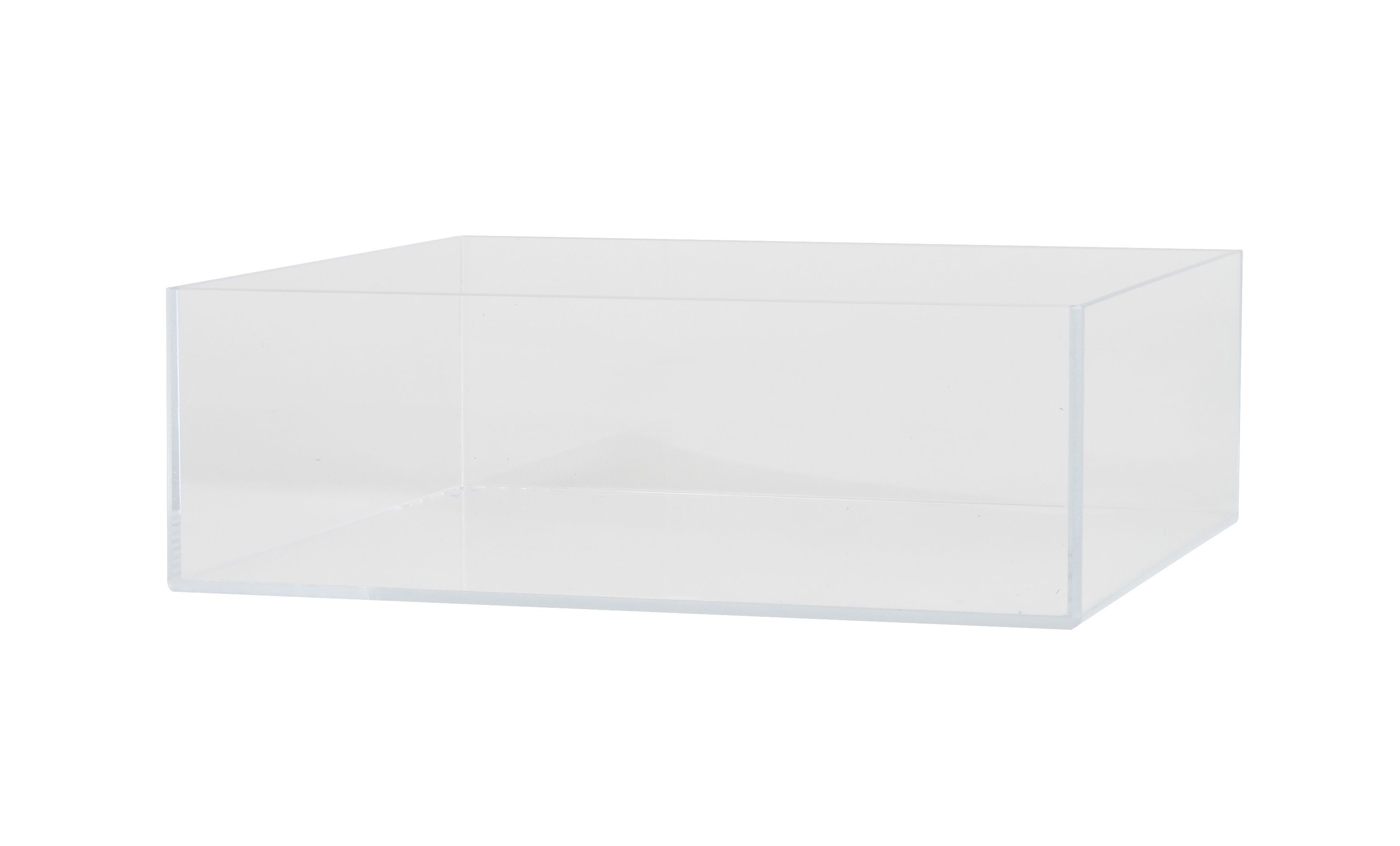 Cal Mil Modular Clear Acrylic Display Box, 12 inch Width x 12 inch Depth x 4 inch Height