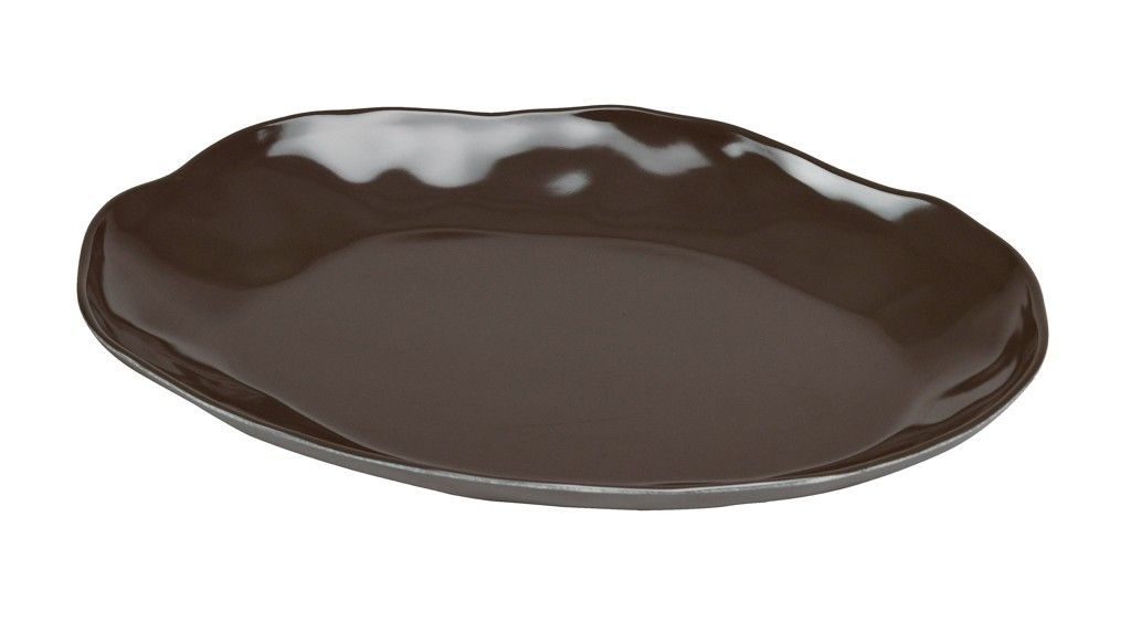 Cal Mil Marin Cinder Melamine Platter, 12 inch Width x 9 inch Depth x 1.25 inch Height