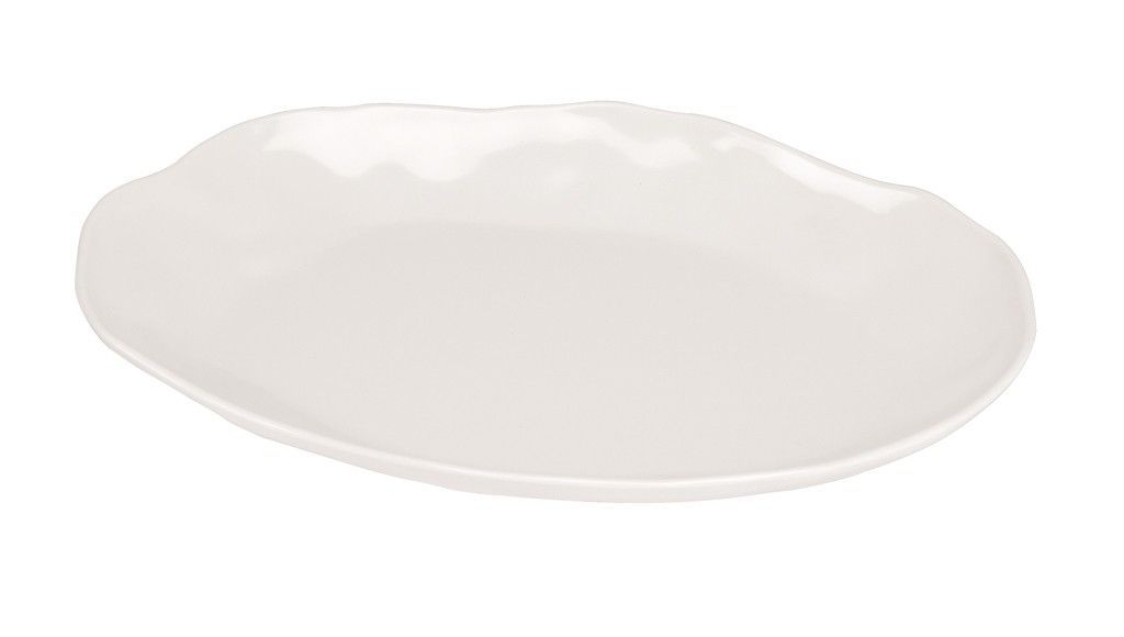 Cal Mil Marin Ivory Melamine Platter, 12 inch Width x 9 inch Depth x 1.25 inch Height