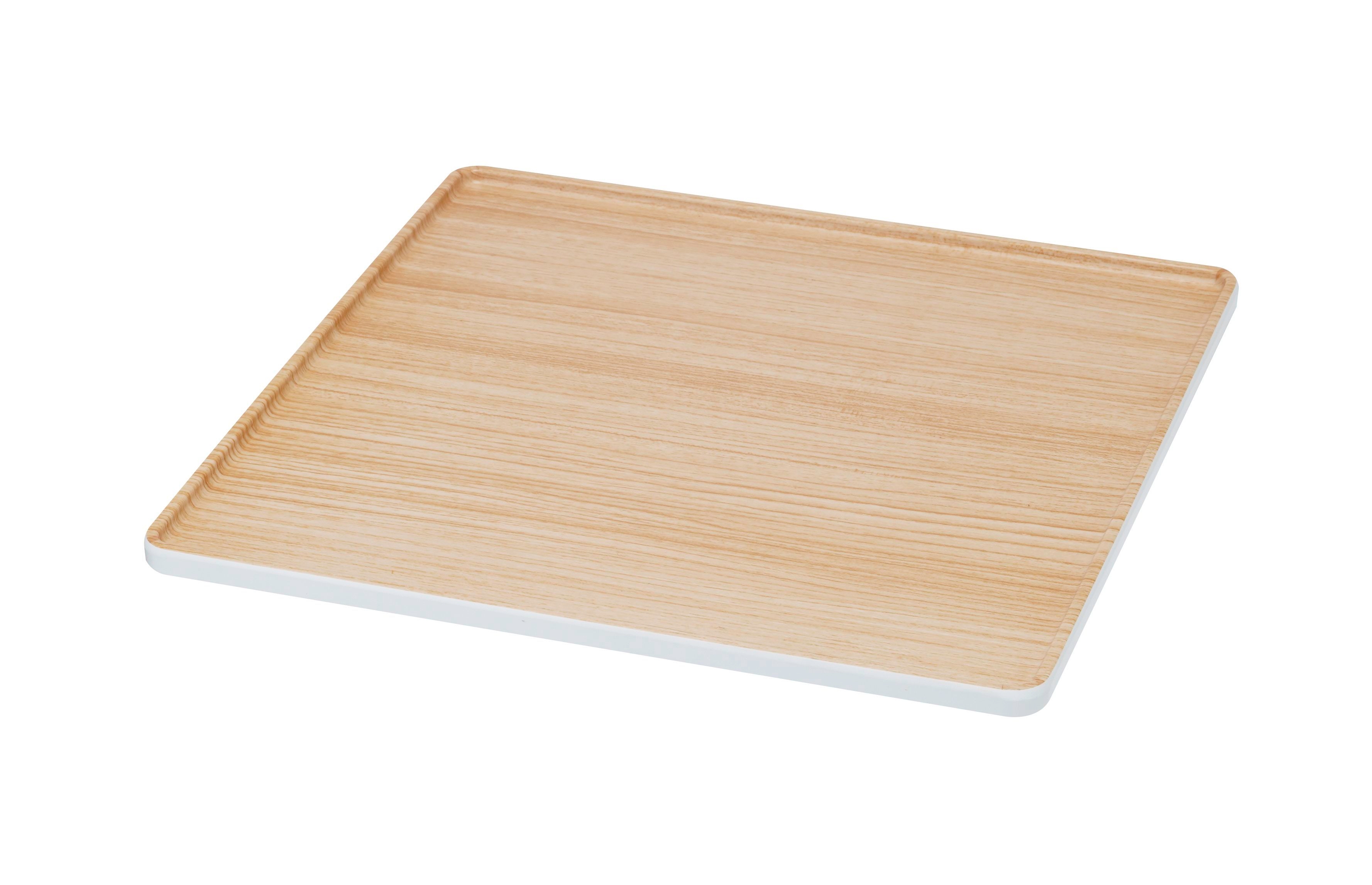 Cal Mil Natural Wood Melamine Bento Box Lid Only, 10 inch Width x 10 inch Depth x 0.5 inch Height -- 6 per case