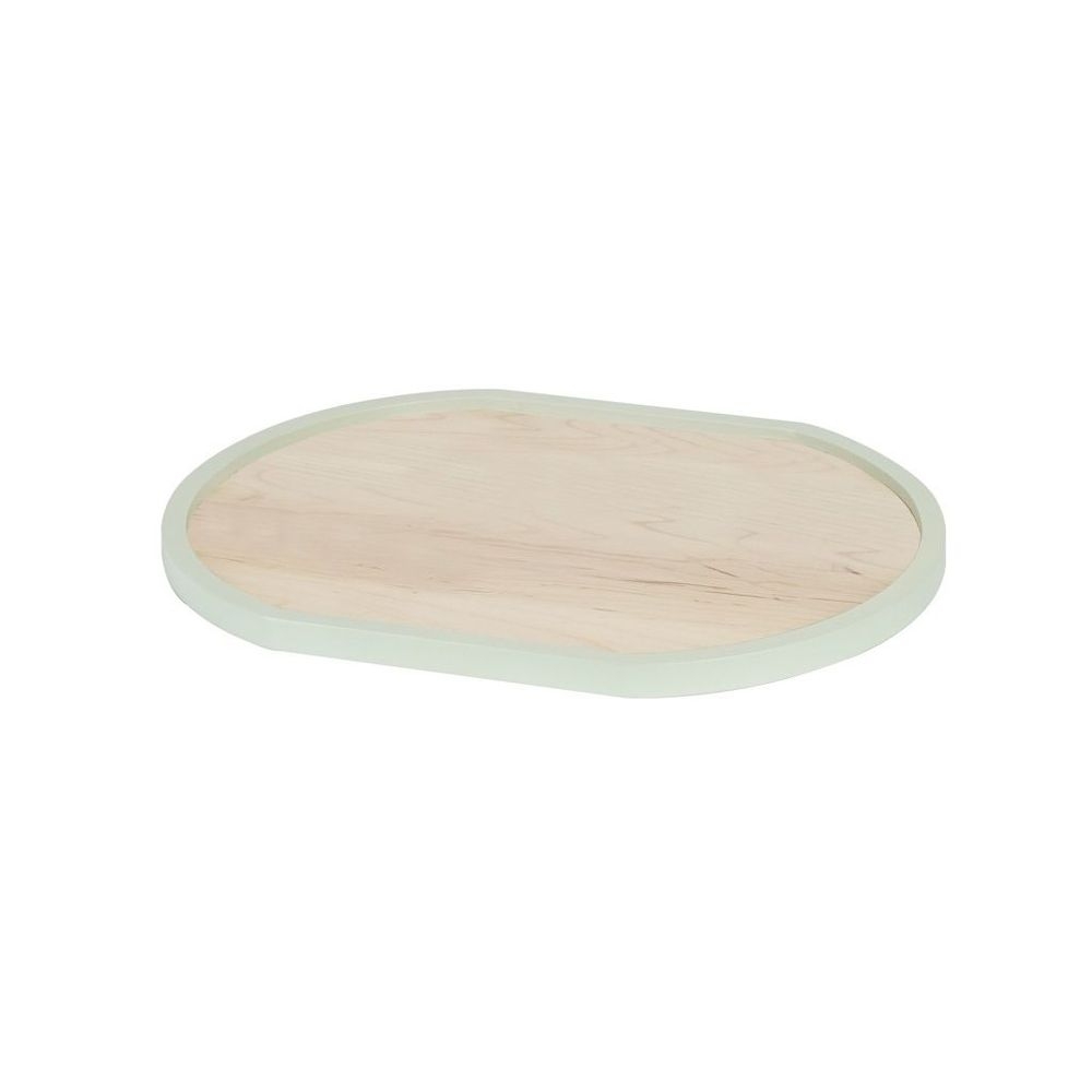 Cal-Mil Blonde Maple Wood Serving Tray with Matcha Colored Rim, 16 inch Width x 22 inch Depth x 1 inch Height