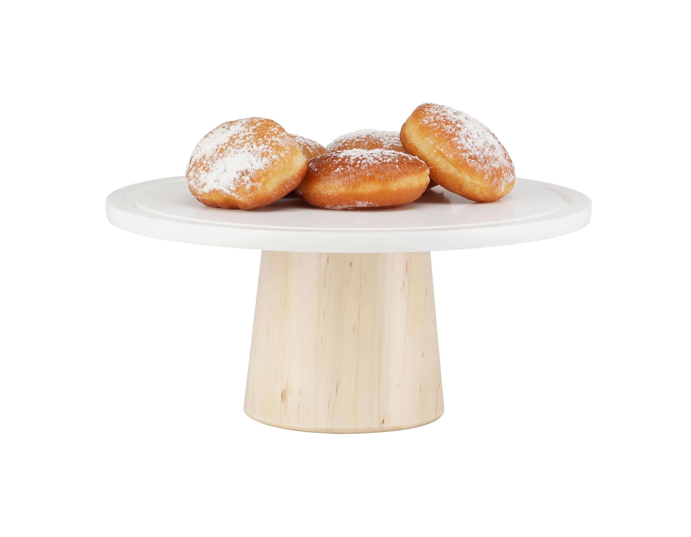 Cal Mil Blonde Maple Wood Cake Stand, 12 inch Dia. x 5 inch Height