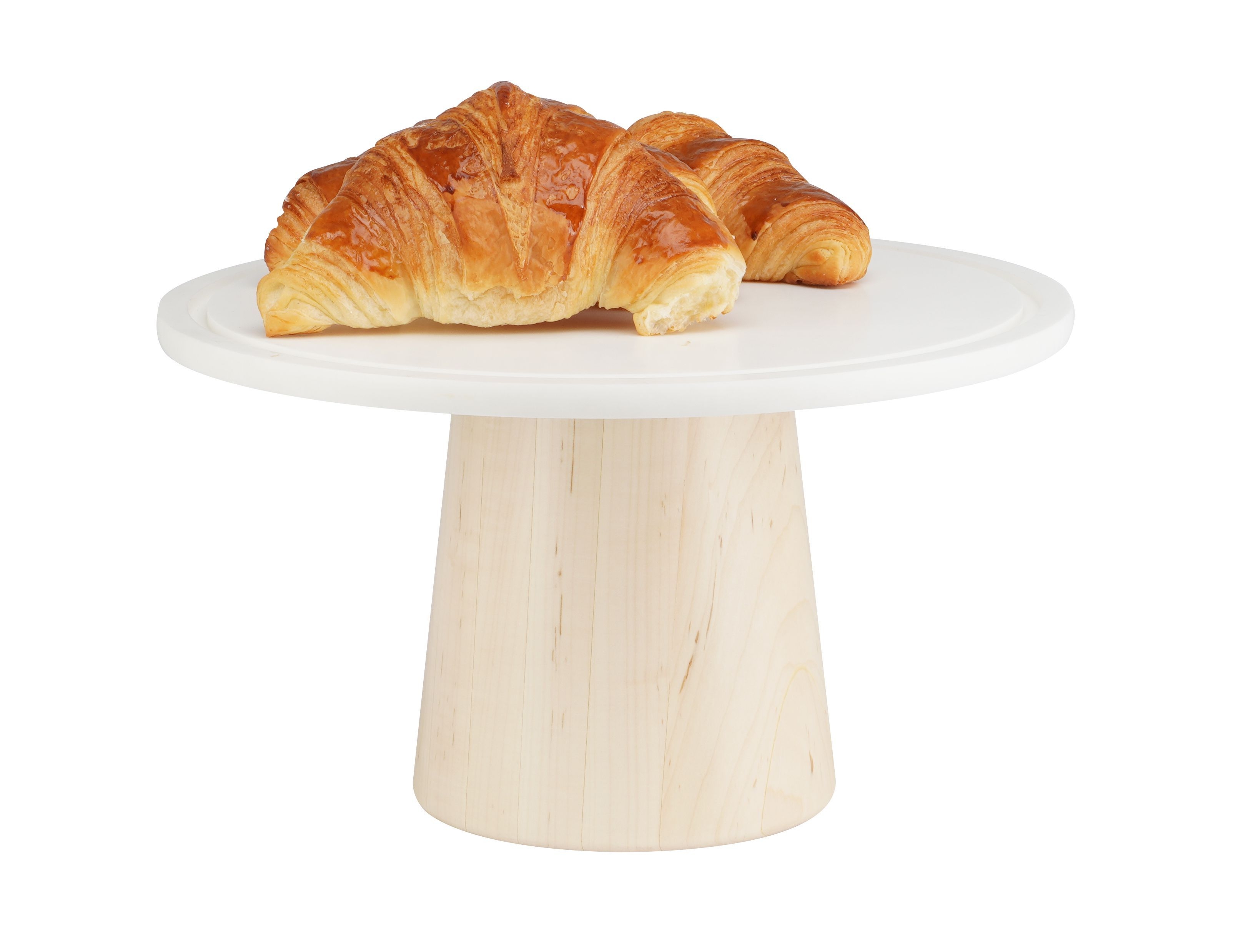 Cal Mil Blonde Maple Wood Cake Stand, 12 inch Dia. x 7 inch Height