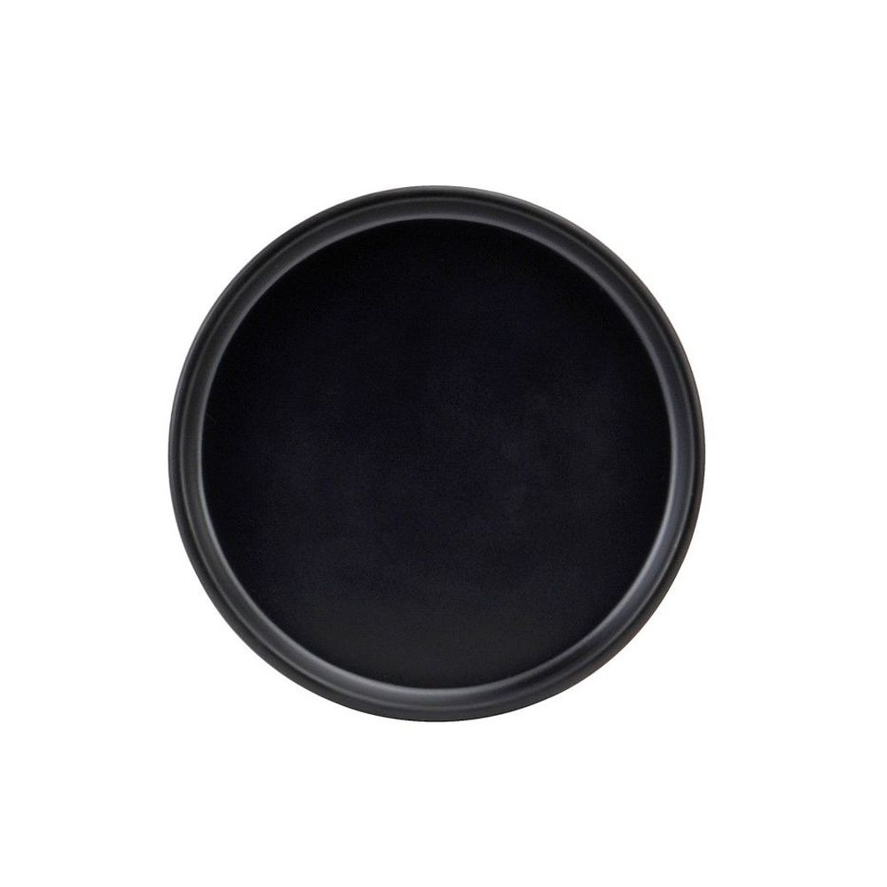 Cal-Mil Hudson Black Low Rim Melamine Plate, 6 inch Dia. x 1 inch Height -- 6 per case