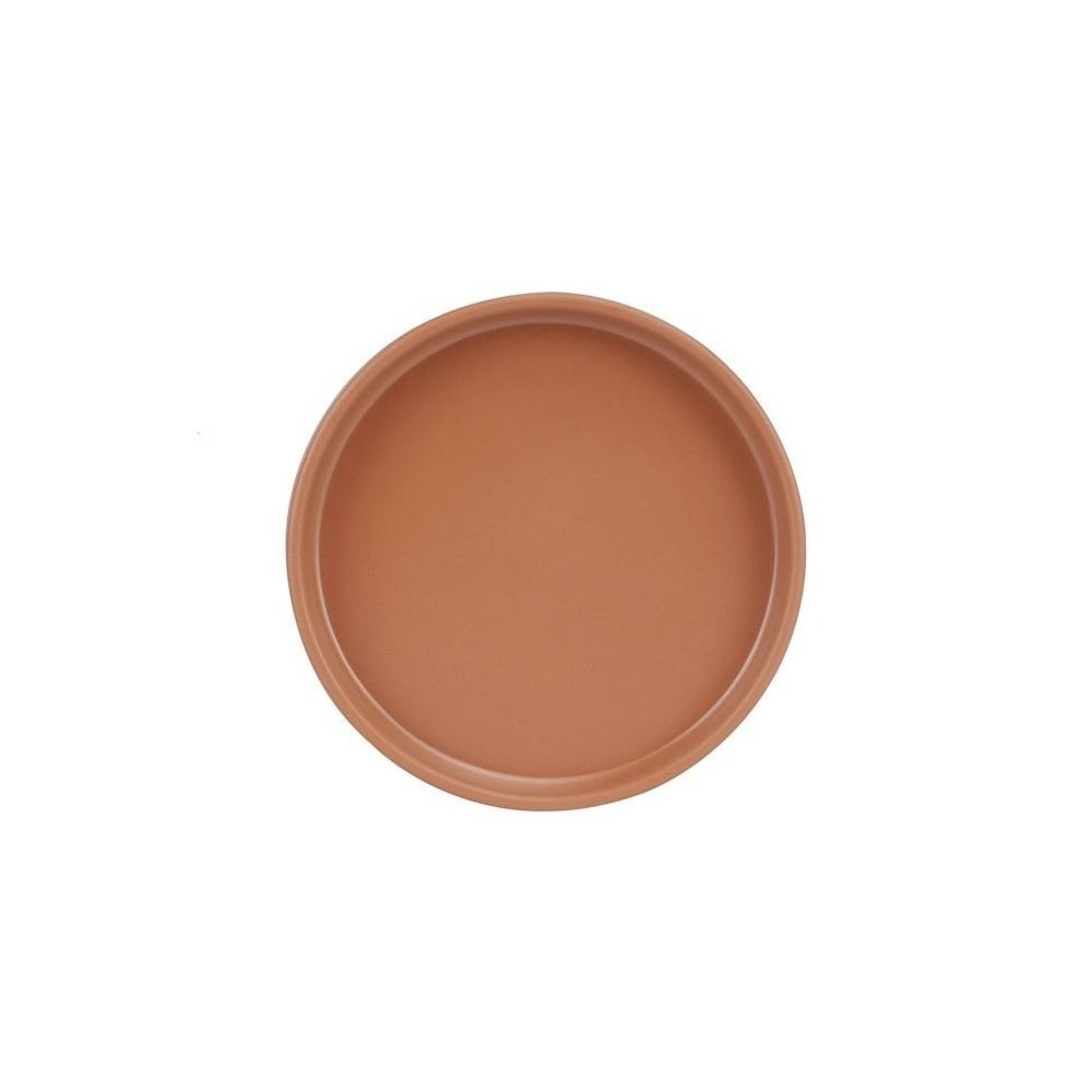Cal-Mil Hudson Terra Cotta Low Rim Melamine Plate, 8.25 inch Dia. x 1 inch Height