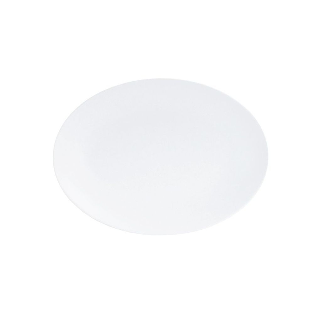 Cal-Mil Classic Coupe White Oval Melamine Platter, 7.75 inch Width x 10.75 inch Depth x 1.25 inch Height