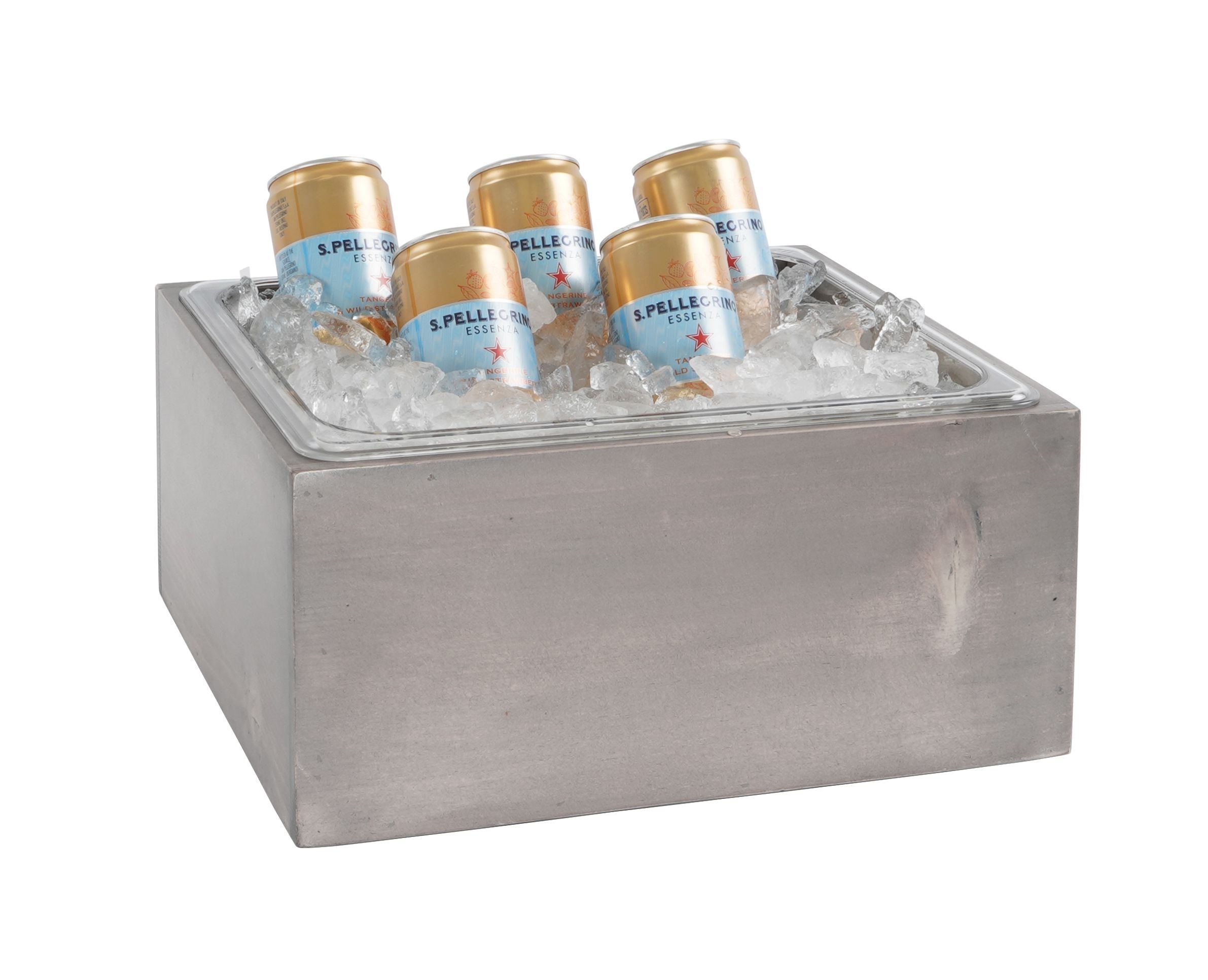 Cal Mil Aspen Ice Housing with Clear Pan, 13 inch Width x 11 inch Depth x 6.5 inch Height