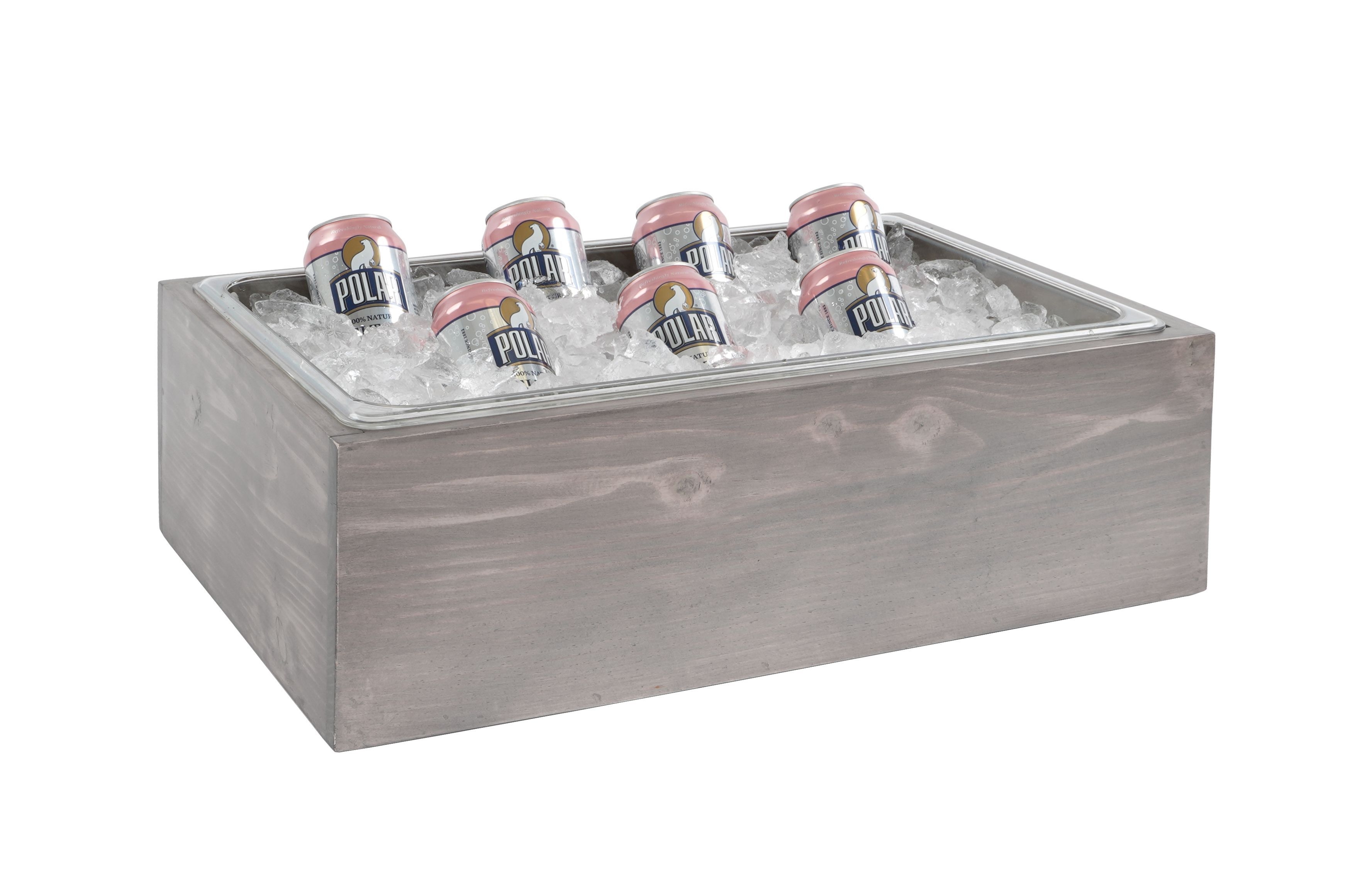 Cal Mil Aspen Ice Housing with Clear Pan, 21.5 inch Width x 12.5 inch Depth x 6 inch Height