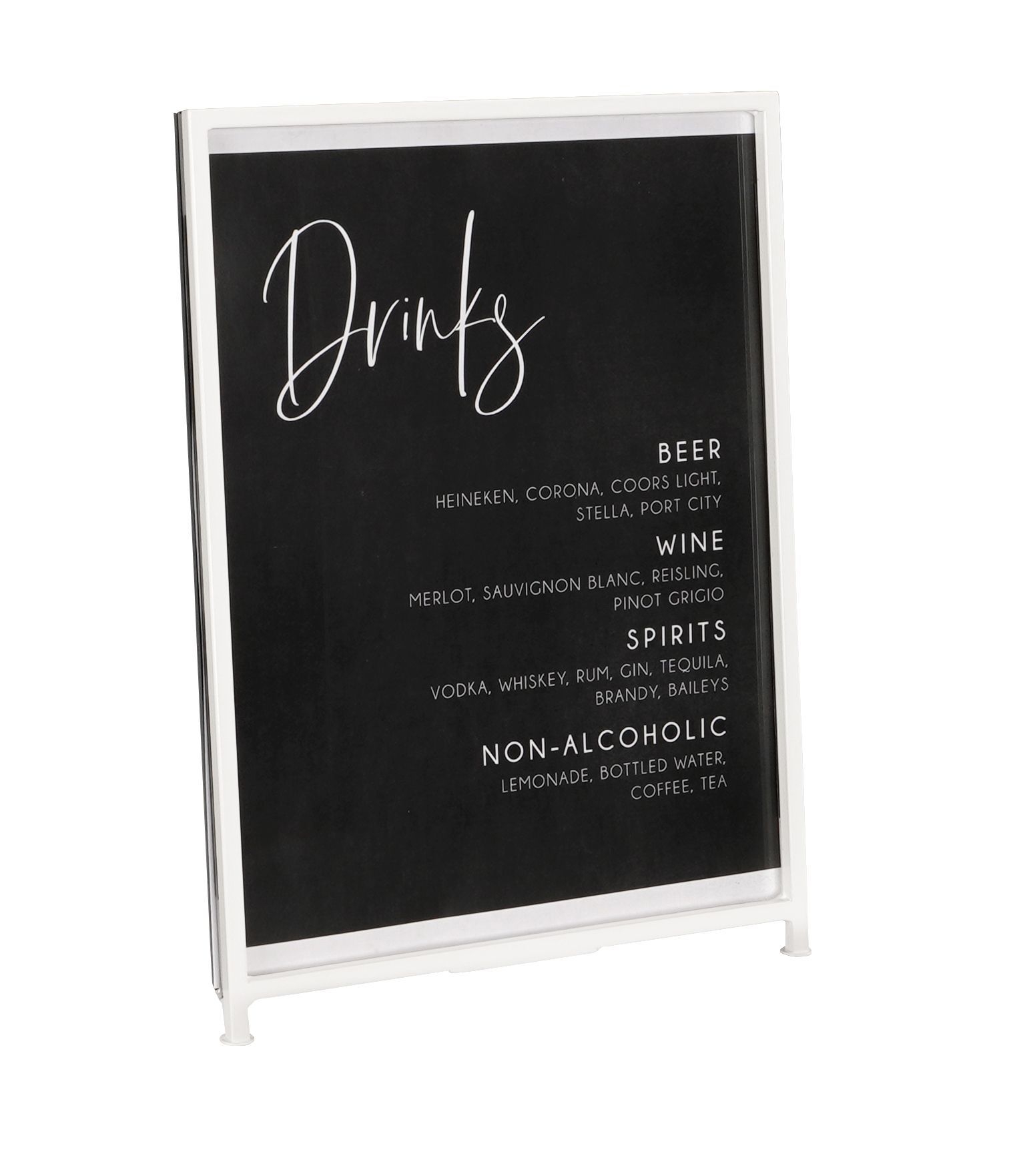Cal Mil Blonde Signage with Rectangle Frame, 8.5 inch Width x 1 inch Depth x 11 inch Height