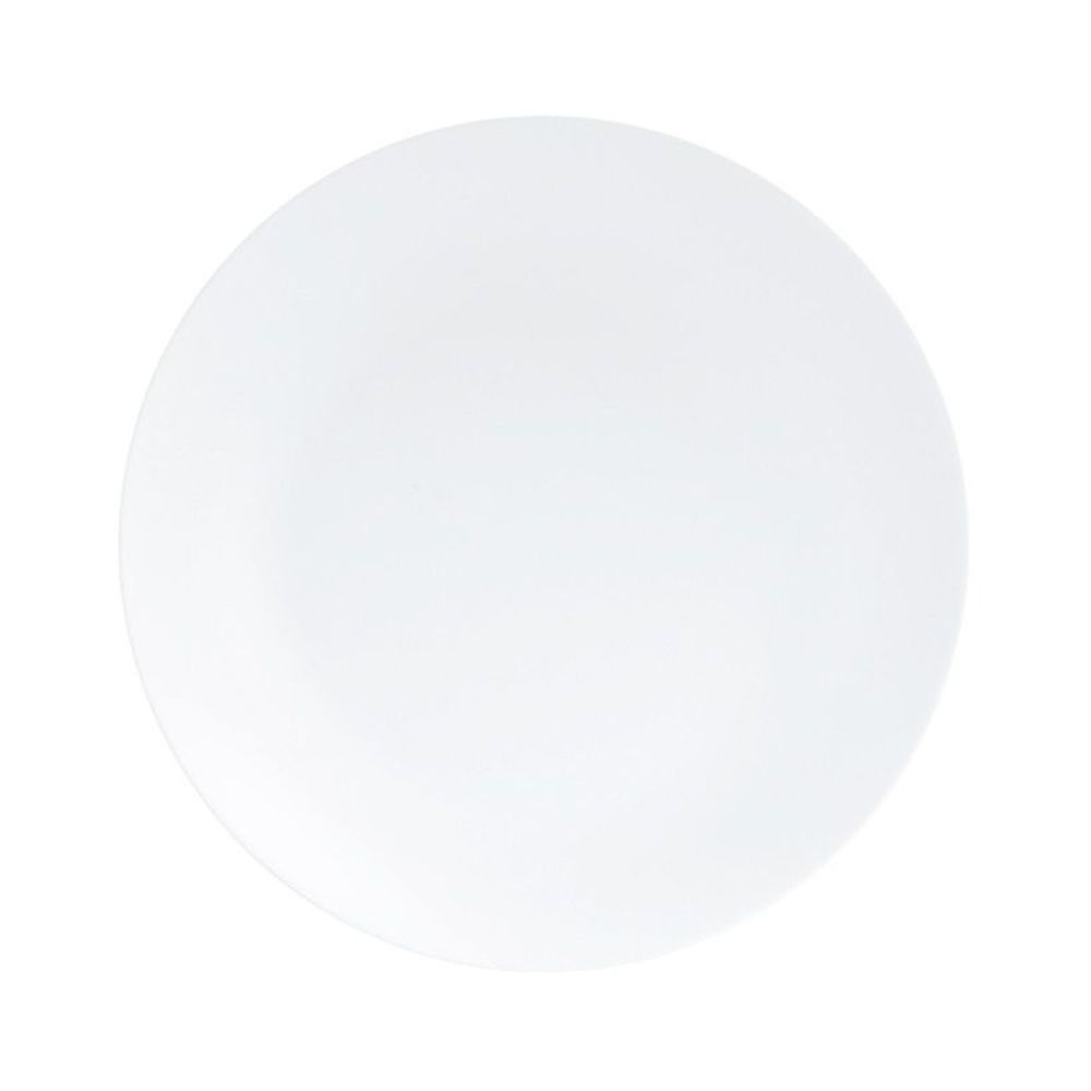 Cal-Mil Classic Coupe White Melamine Plate, 9 inch Dia. x 1.25 inch Height