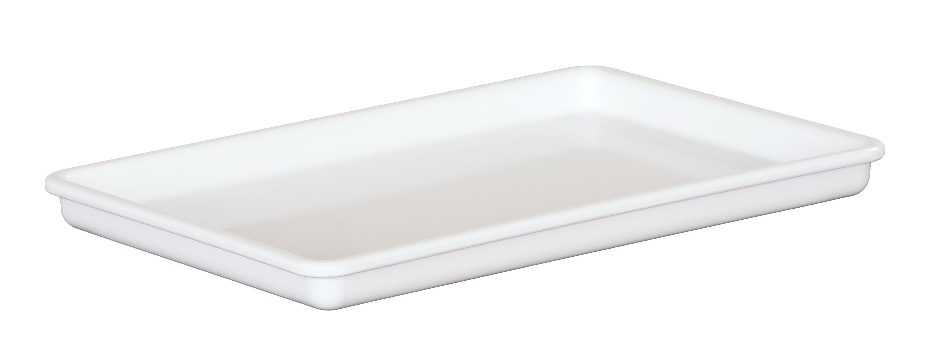 Cal Mil White Melamine Tray, 13 inch Width x 9 inch Depth x 1 inch Height