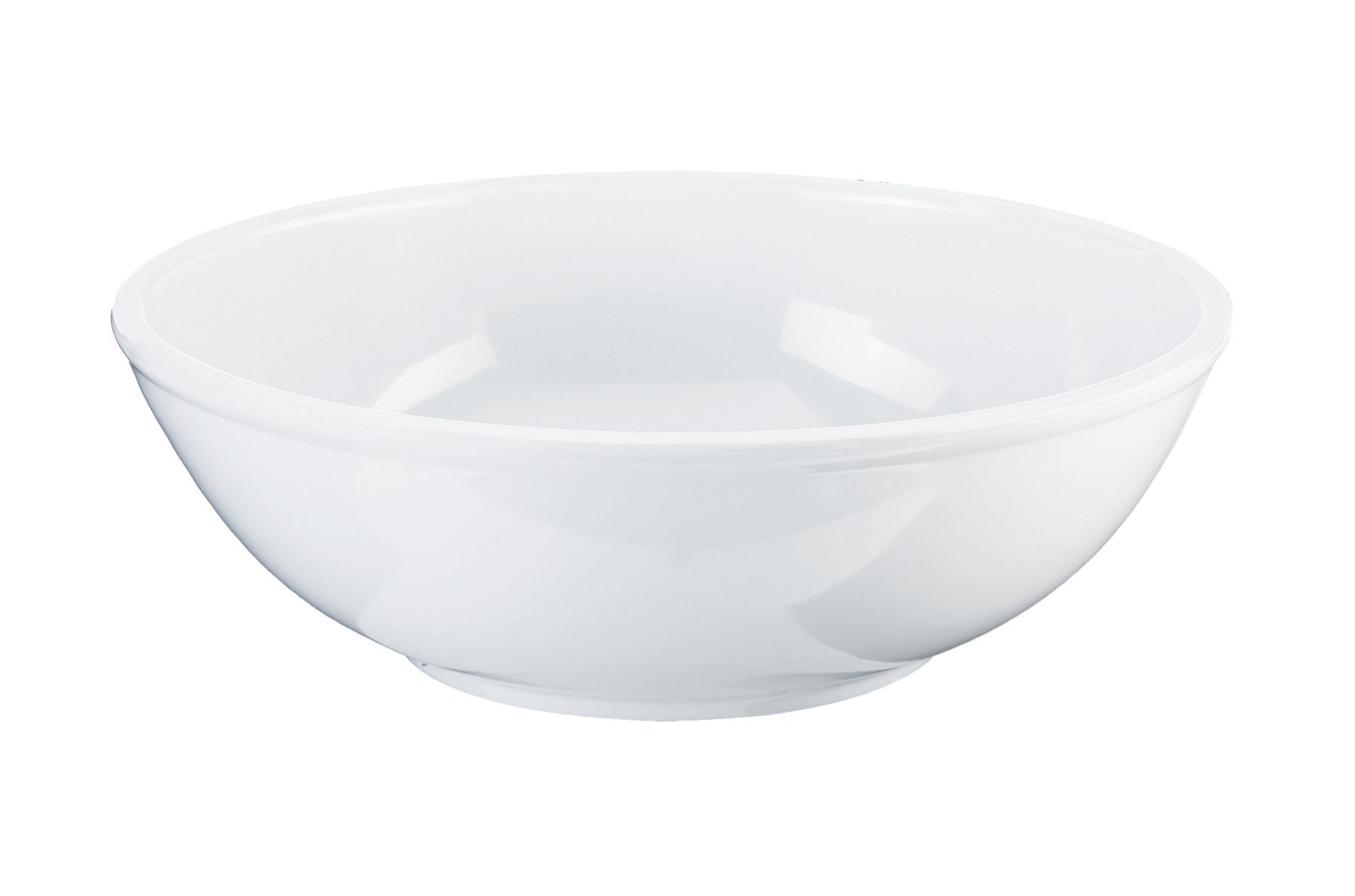 Cal Mil Melamine White Enamel Bowl, 4.5 inch Dia. x 1.125 inch Height