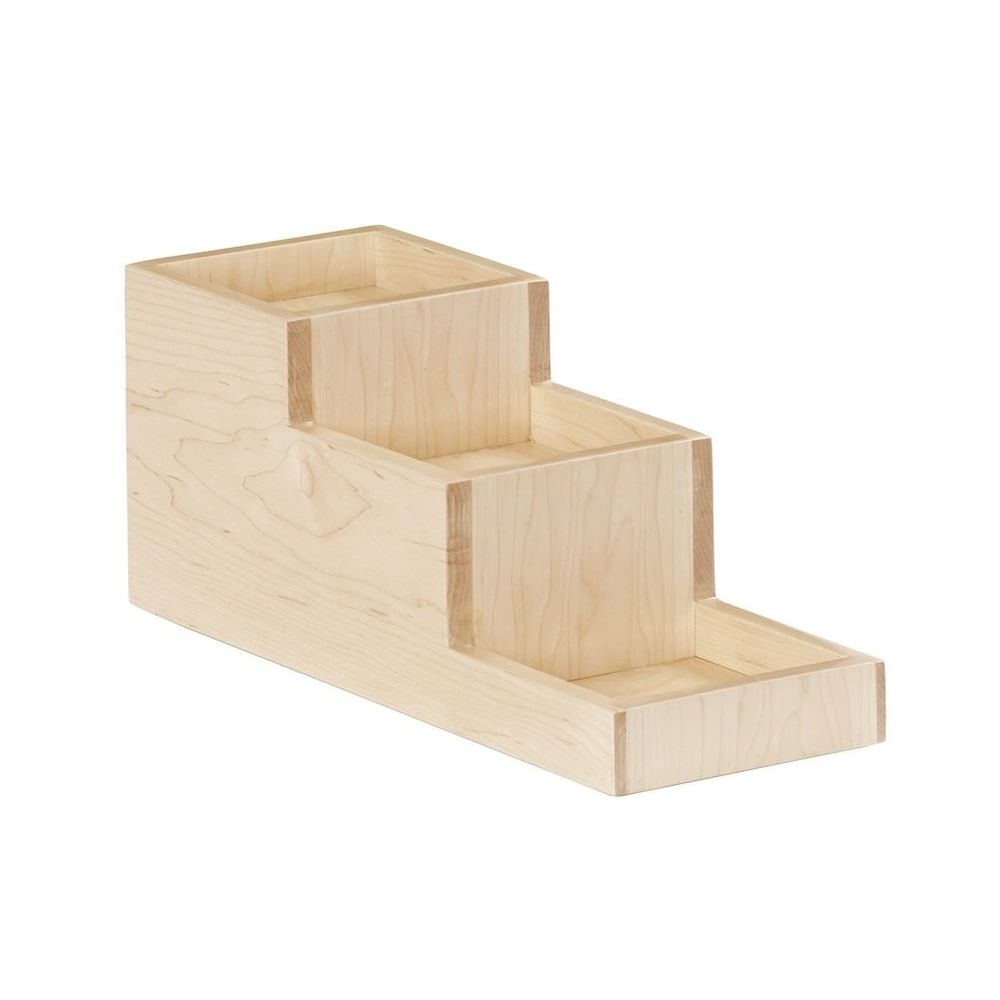 Cal-Mil Blonde Wood 3 Step Bottle Riser, 4.5 inch Width x 14.25 inch Depth x 6 inch Height