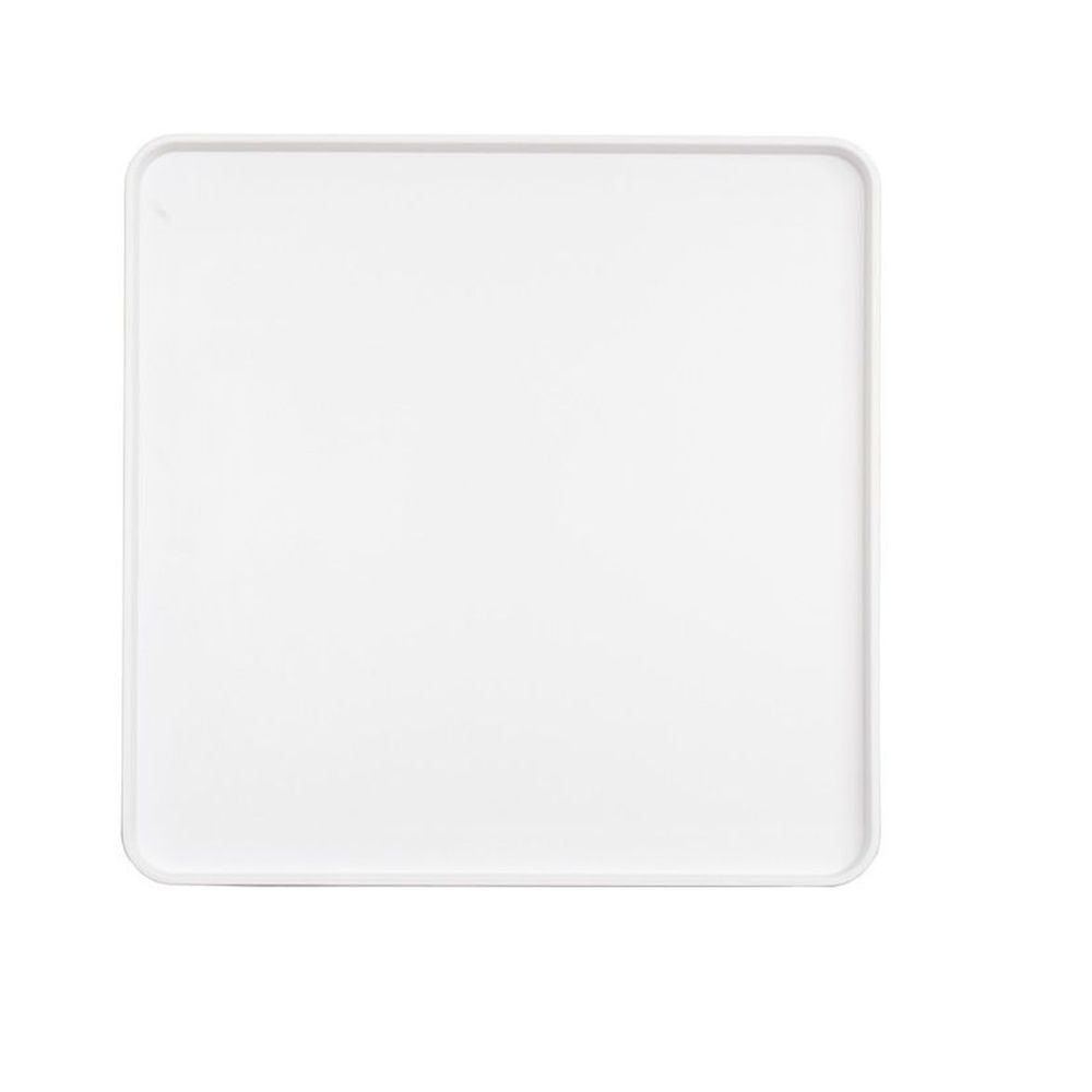 Cal-Mil Hudson White Square Melamine Platter, 14 inch Width x 14 inch Depth x 1 inch Height