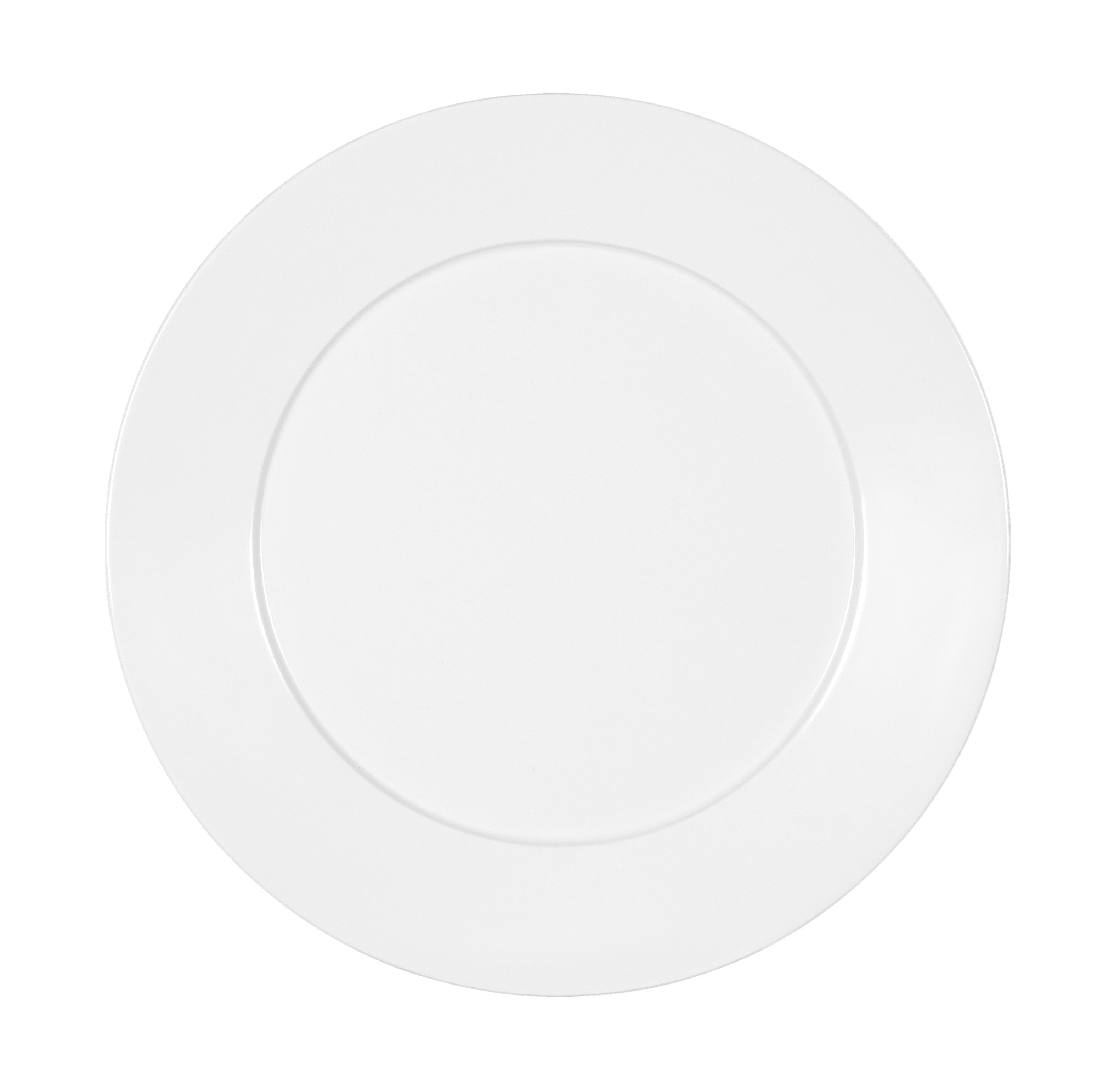 Cal Mil Classic Rim White Melamine Plate, 9 inch Dia. x 0.75 inch Height -- 6 per case