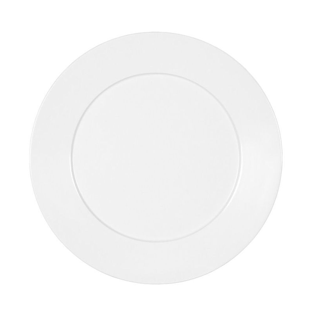 Cal-Mil Classic Rim White Melamine Plate, 9 inch Dia. x 0.75 inch Height -- 6 per case