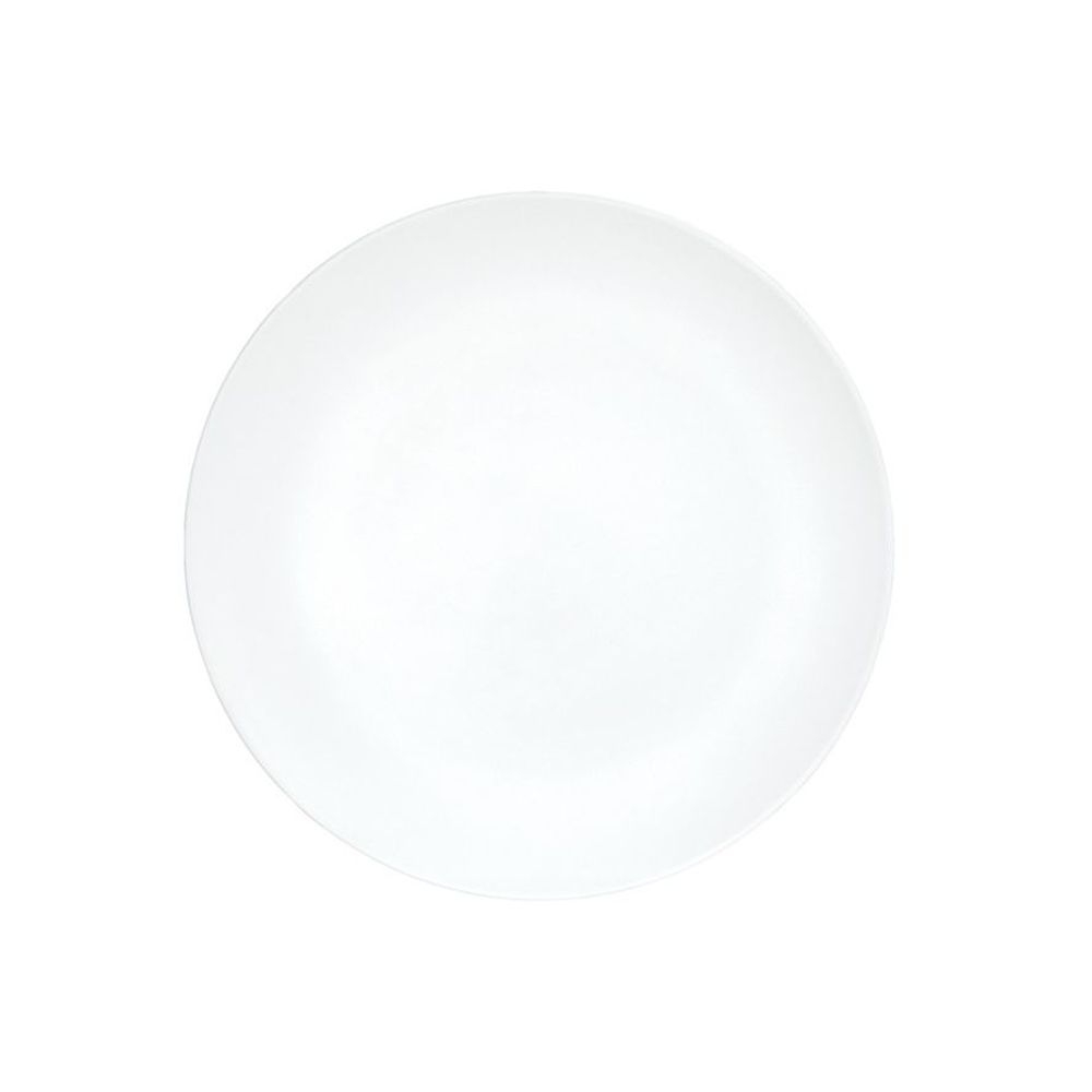Cal-Mil Shallow Coupe White Melamine Plate, 7 inch Dia. X 0.75 inch Height