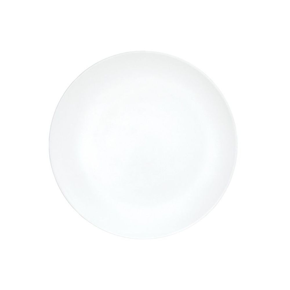Cal-Mil Shallow Coupe White Melamine Plate, 9 inch Dia. x 0.625 inch Height