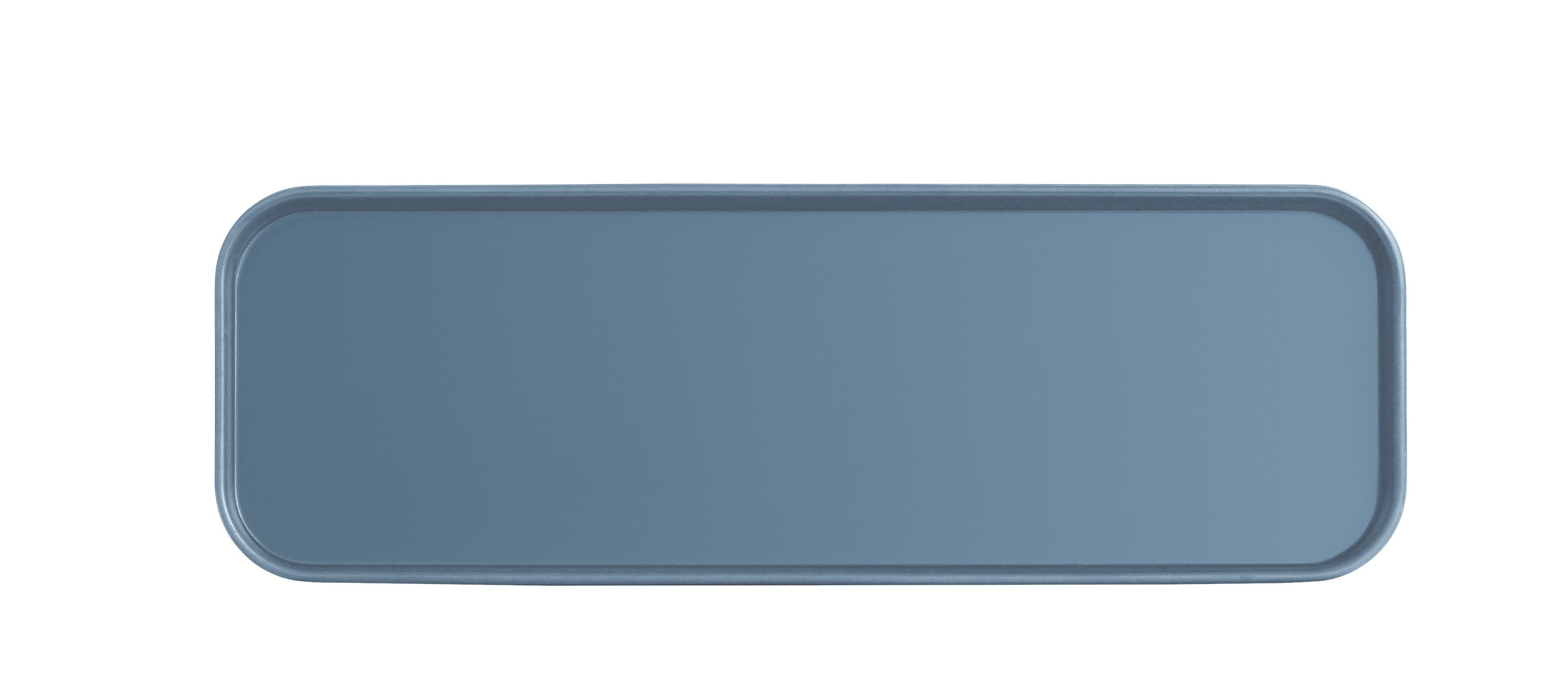 Cal Mil Hudson Stone Blue Melamine Tray, 4 inch Width x 12 inch Depth x 1 inch Height -- 6 per case