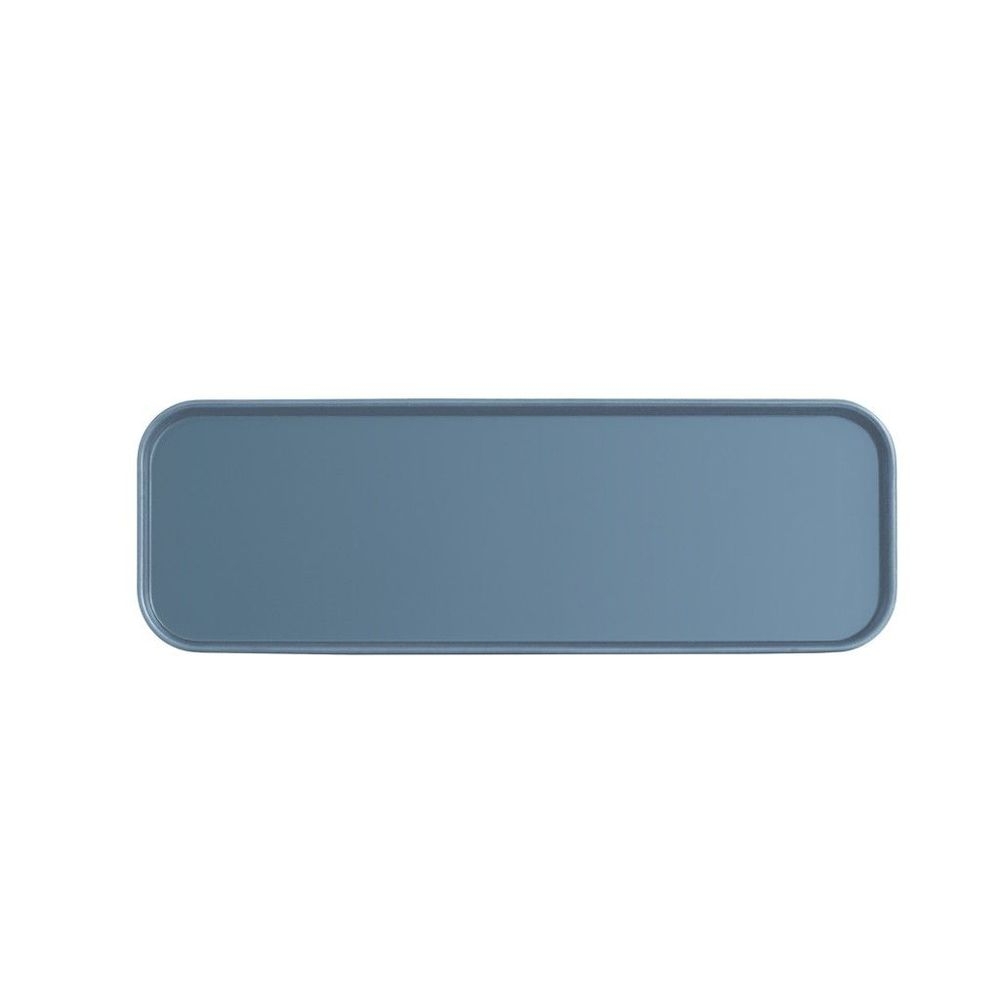 Cal-Mil Hudson Stone Blue Melamine Tray, 4 inch Width x 12 inch Depth x 1 inch Height