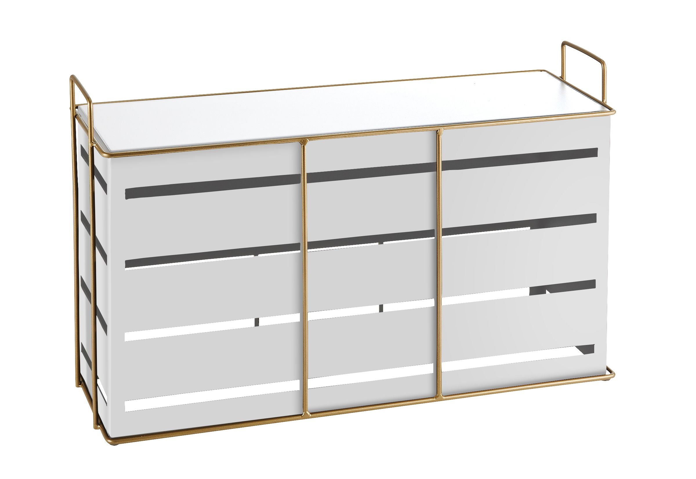 Cal Mil Empire White Rectangular Metal Riser, 20.5 inch Width x 7 inch Depth x 13 inch Height