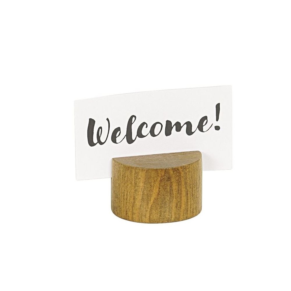Cal-Mil Madera Block Sign Holder, 2 inch Dia. x 1.250 inch Height