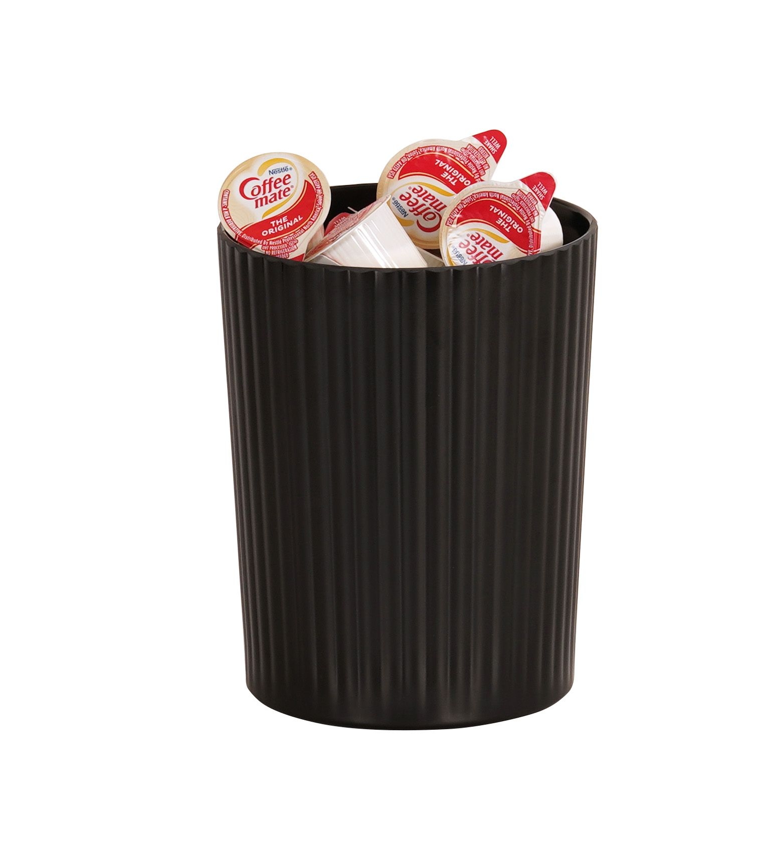 Cal Mil Melamine Ribbed Black Crock, 4.75 inch Dia. x 6 inch Height -- 6 per case