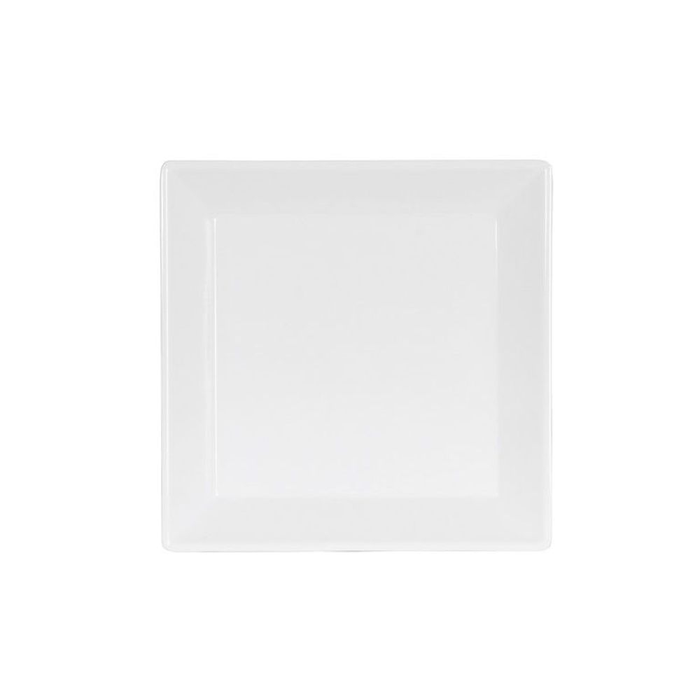 Cal-Mil White Melamine Square Plate, 8 inch Width x 8 inch Depth x 1.37 inch Height