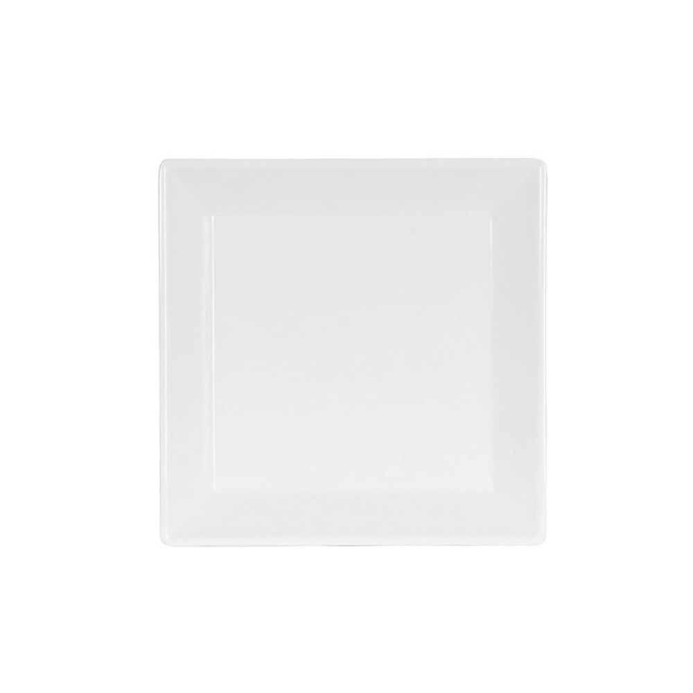 Cal-Mil White Melamine Square Plate, 10 inch Width x 10 inch Depth x 1.37 inch Height -- 6 per case