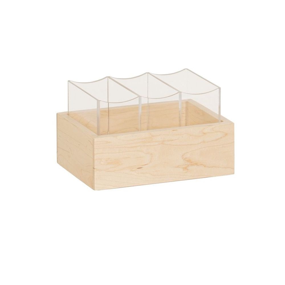 Cal-Mil Blonde 3 Section Flatware Holder, 9 inch Width x 6 inch Depth x 5.25 inch Height