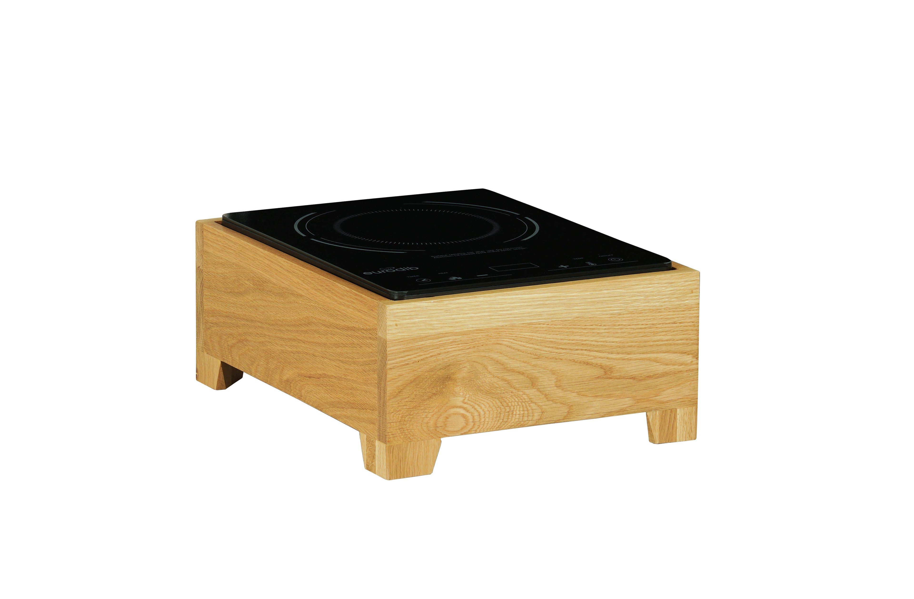 Cal Mil Sydney Oak Induction Unit, 12.75 inch Width x 15.875 inch Depth x 7 inch Height