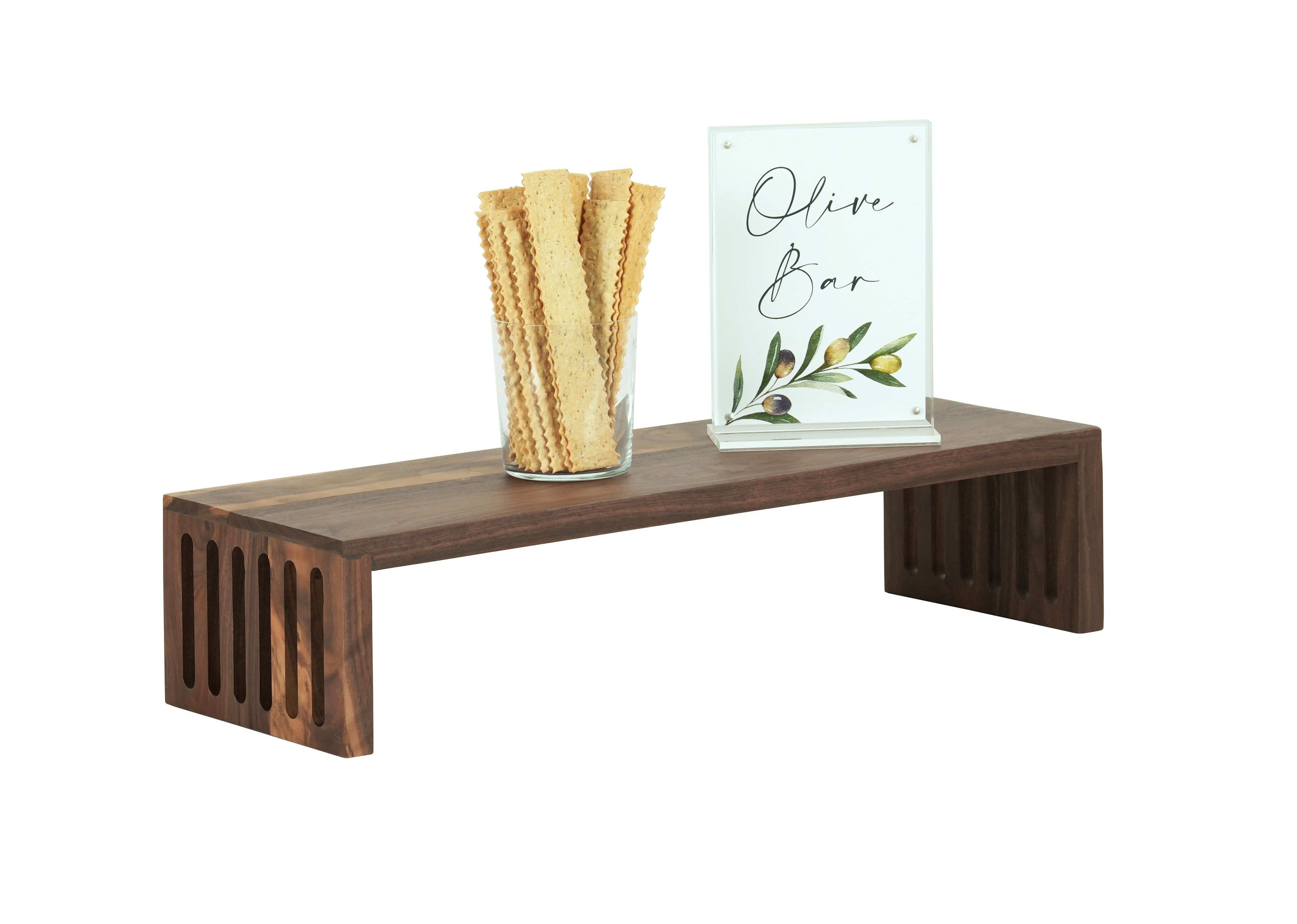 Cal Mil Sydney Walnut Nesting Riser, 20 inch Width x 7 inch Depth x 7 inch Height